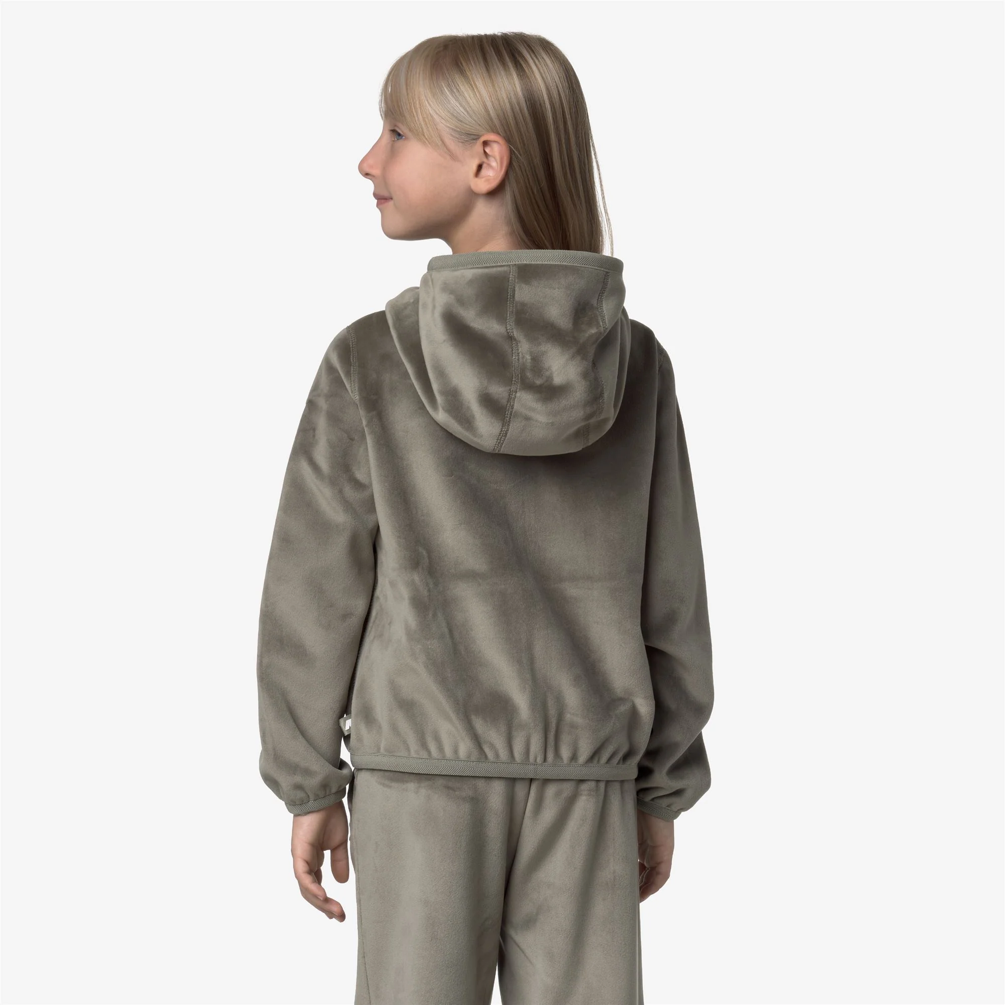 P. LILY VELOUR POLAR REVERSIBLE - Fleece - Jacket - Girl - GREEN OAK-ROSE PINKISH - Image 6