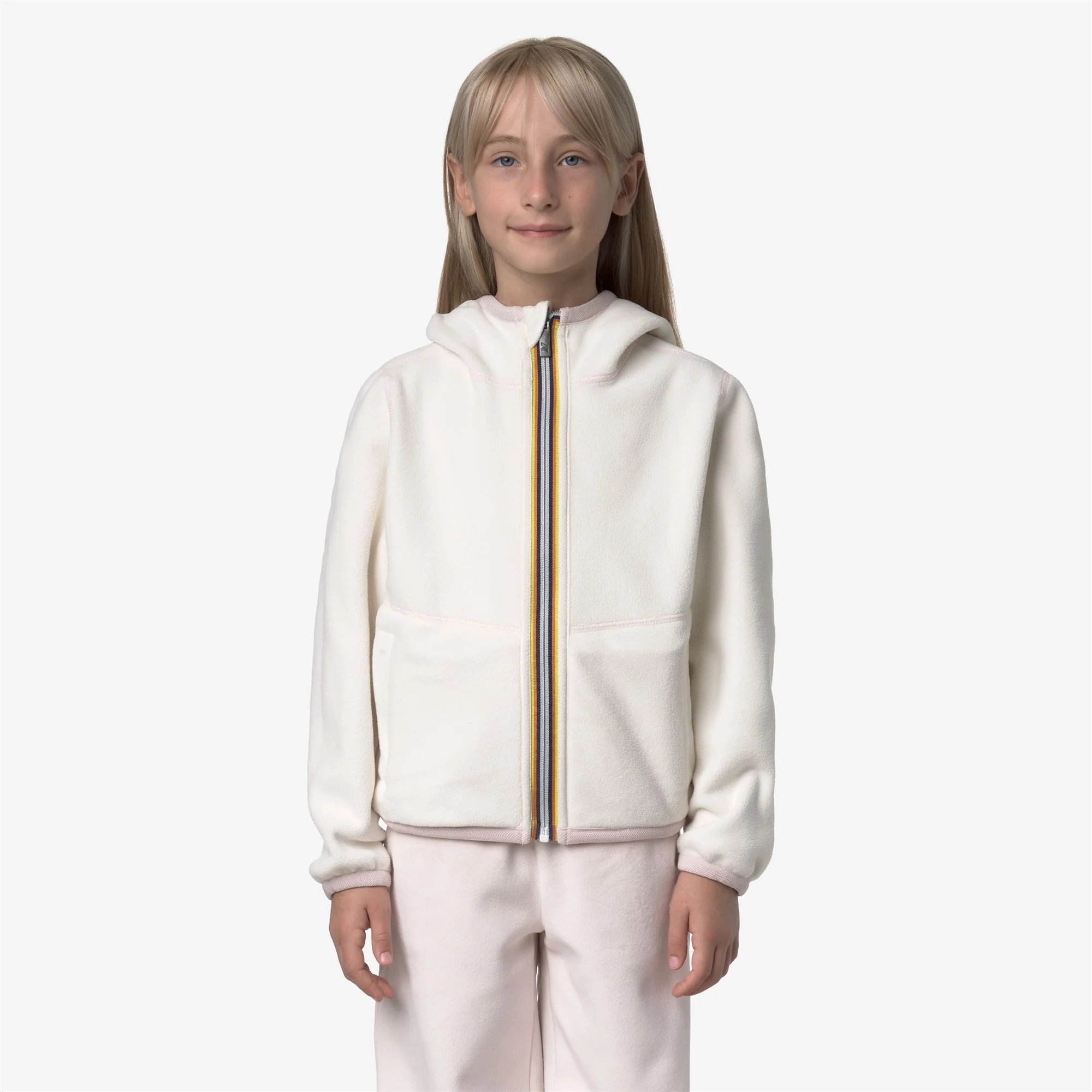P. LILY VELOUR POLAR REVERSIBLE - Fleece - Jacket - Girl - ROSE HUSHED-WHITE GARDENIA - Image 3