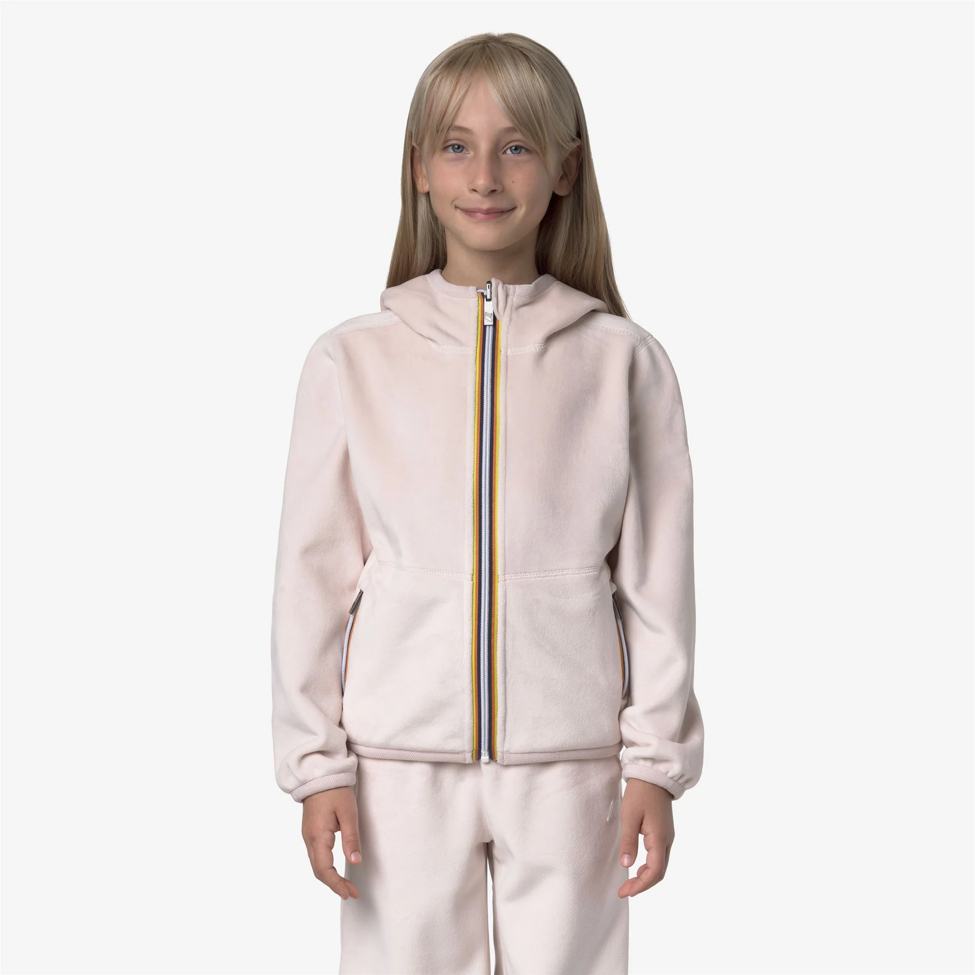 P. LILY VELOUR POLAR REVERSIBLE - Fleece - Jacket - Girl - ROSE HUSHED-WHITE GARDENIA - Image 4