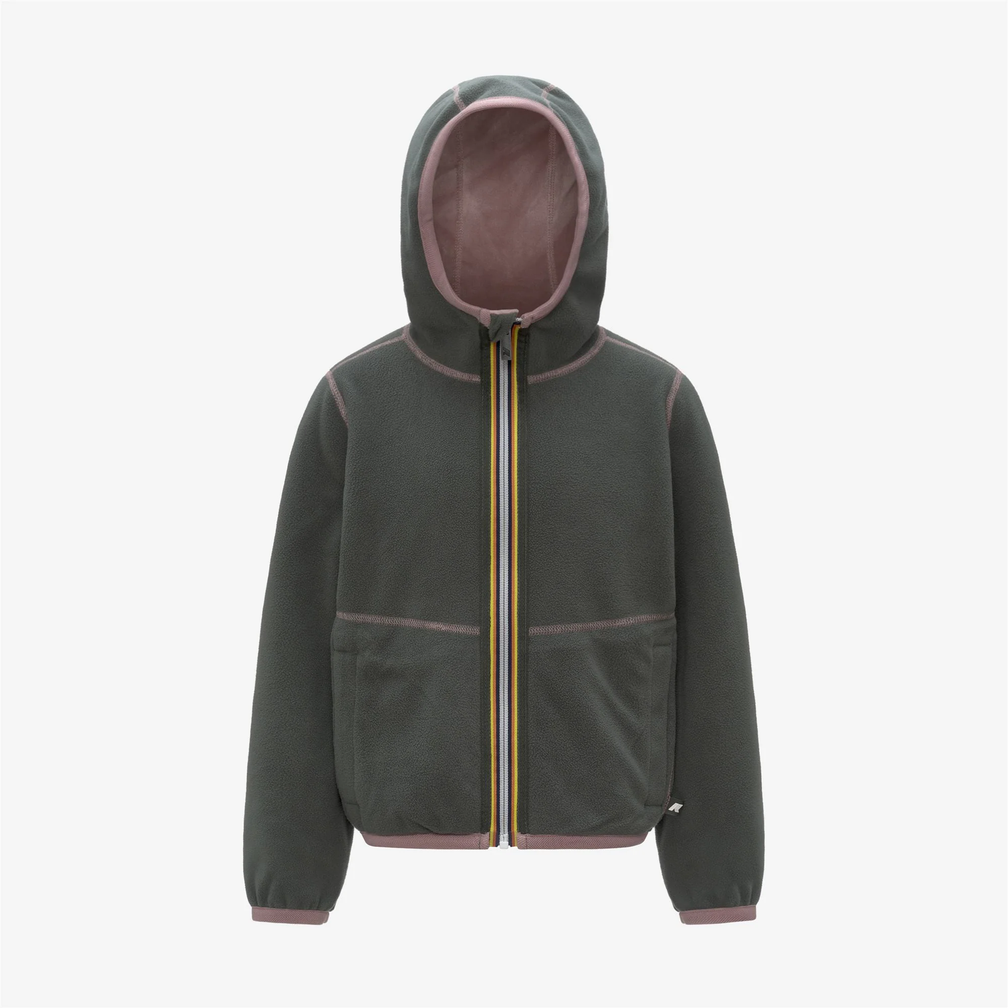 P. LILY VELOUR POLAR REVERSIBLE - Fleece - Jacket - Girl - ROSE PINKISH-GREEN BLACKISH - Image 2