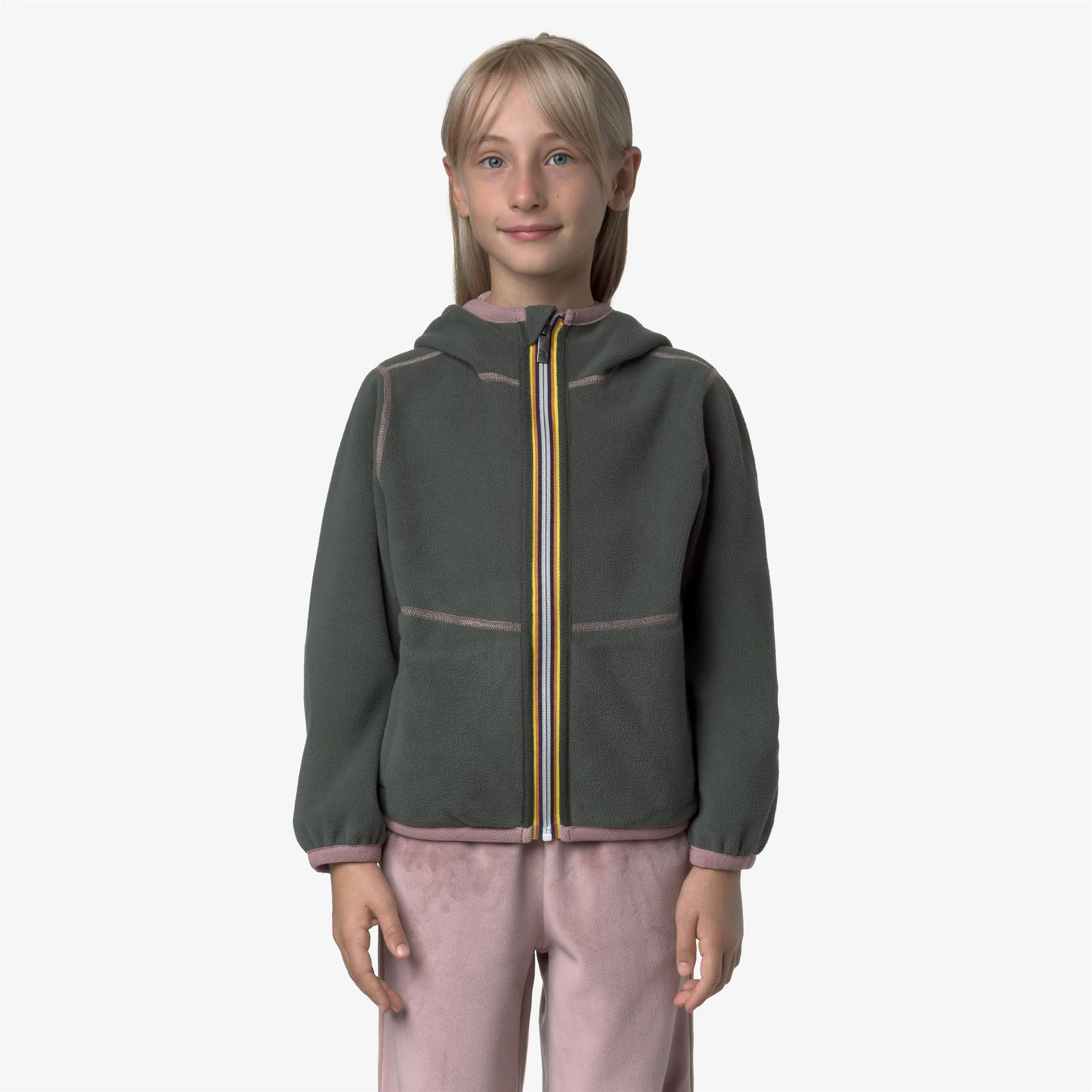P. LILY VELOUR POLAR REVERSIBLE - Fleece - Jacket - Girl - ROSE PINKISH-GREEN BLACKISH - Image 3