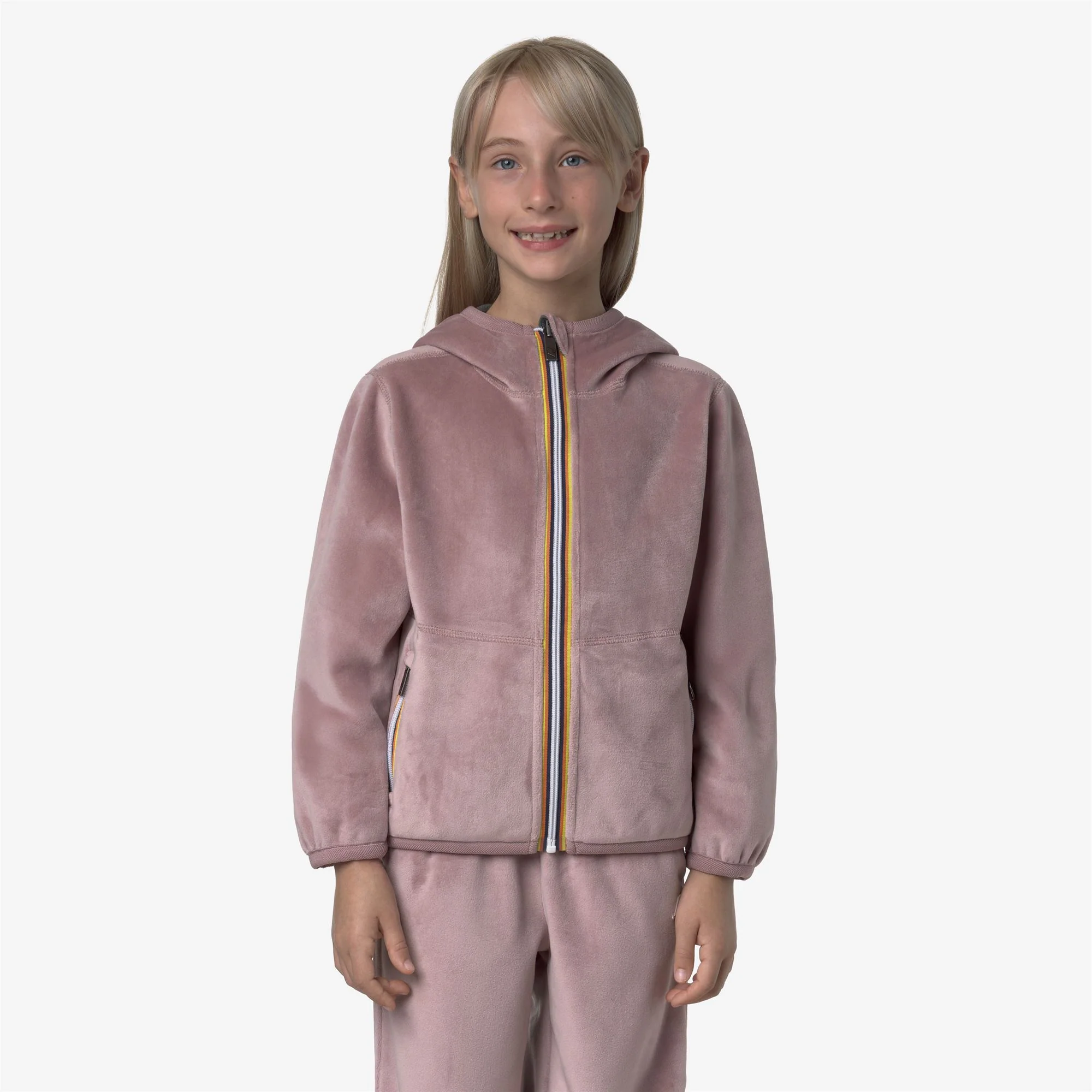 P. LILY VELOUR POLAR REVERSIBLE - Fleece - Jacket - Girl - ROSE PINKISH-GREEN BLACKISH - Image 4
