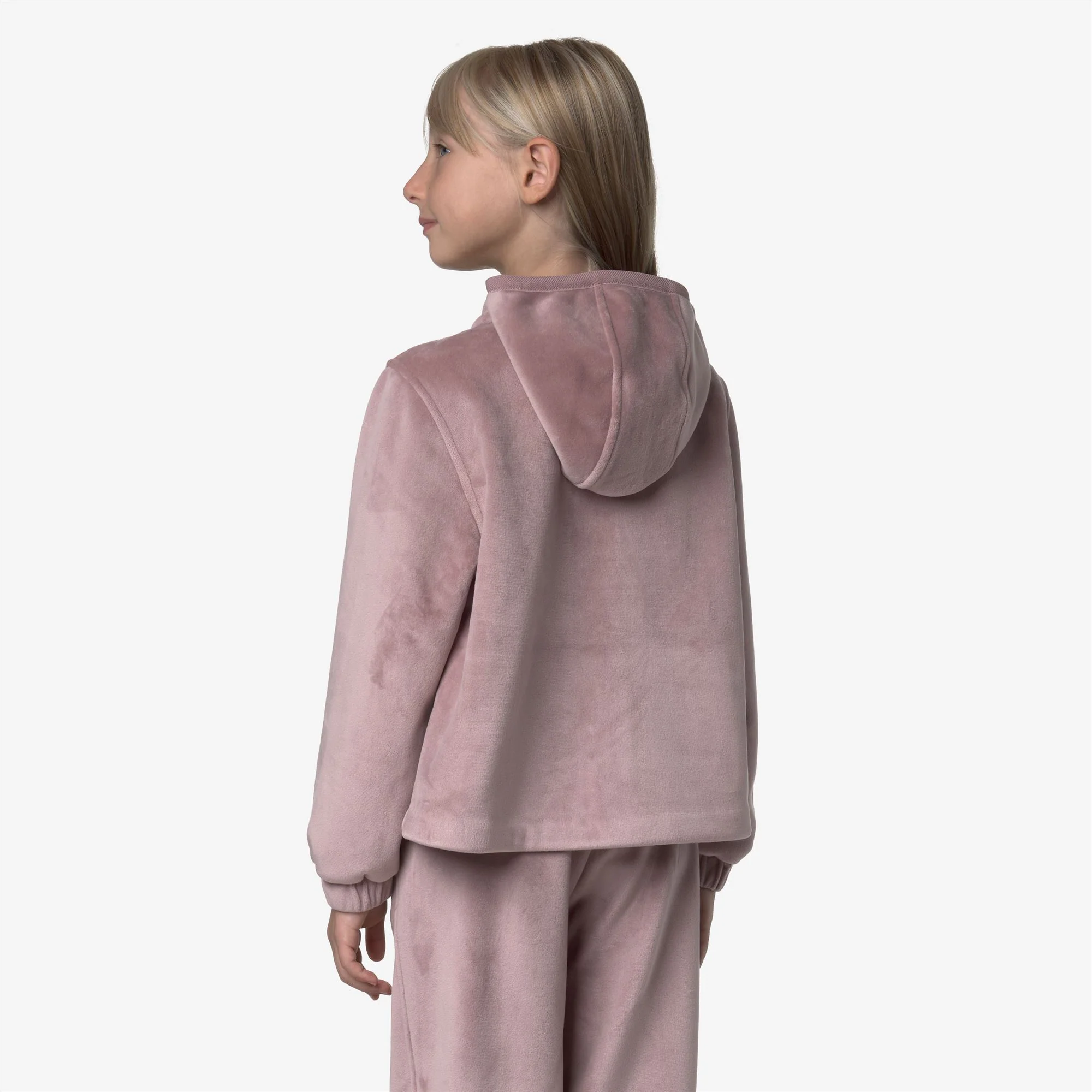 P. VIVIEL VELOUR POLAR - Fleece - Hoodie Full Zip - Girl - ROSE PINKISH-GREEN BLACKISH - Image 5