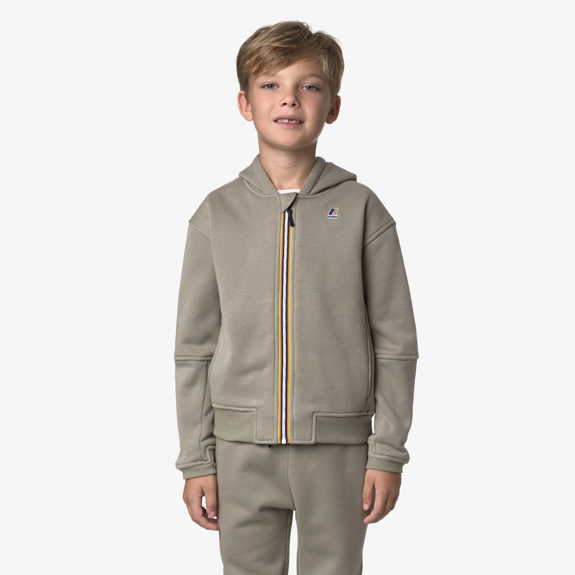 P. PROS BRUSHED PC - Fleece - Hoodie Full Zip - Kid unisex - GREEN OAK - Image 3
