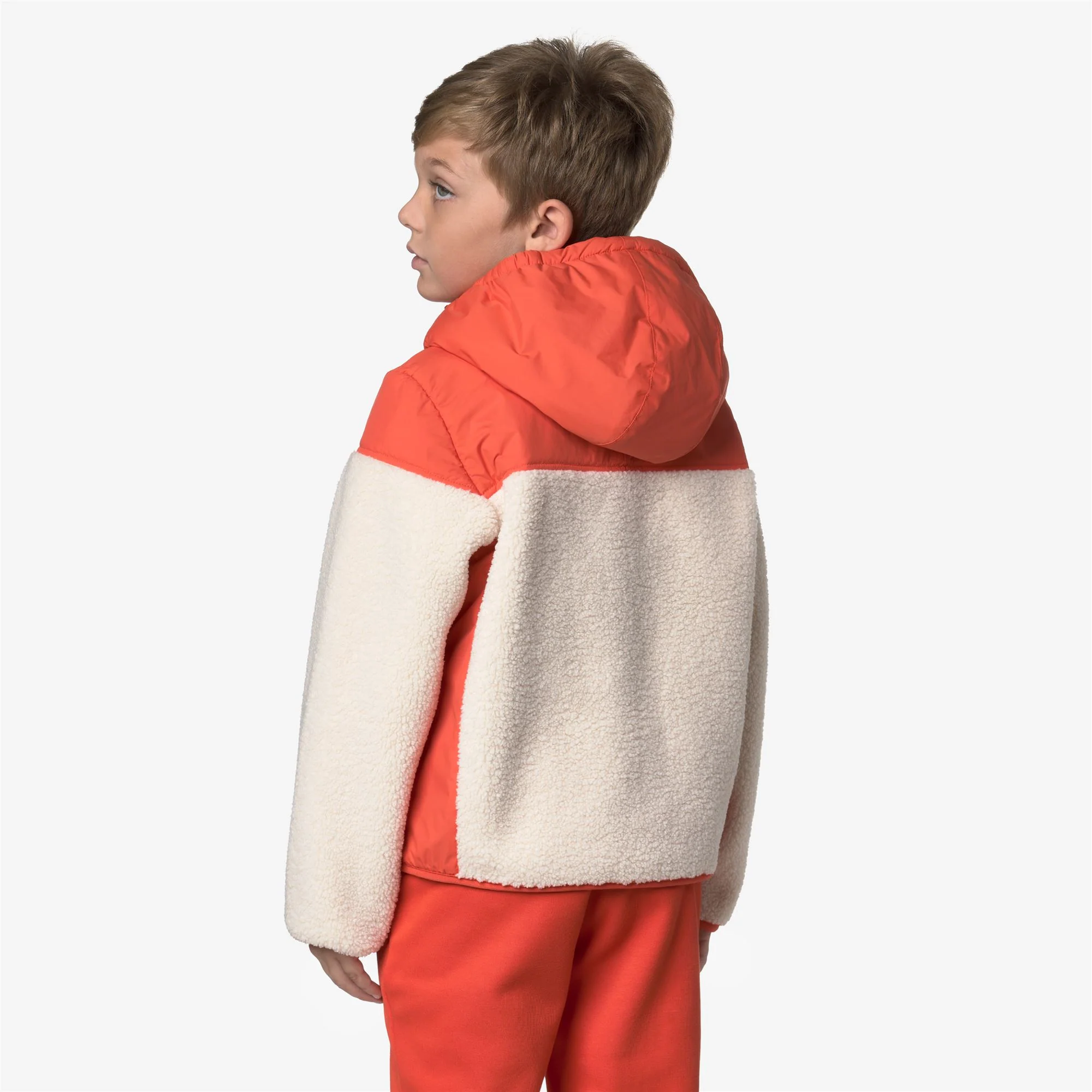 P. SAMSON 4.0 ORSETTO - Fleece - Hoodie Full Zip - Kid unisex - ORANGE FIESTA-ECRU - Image 5