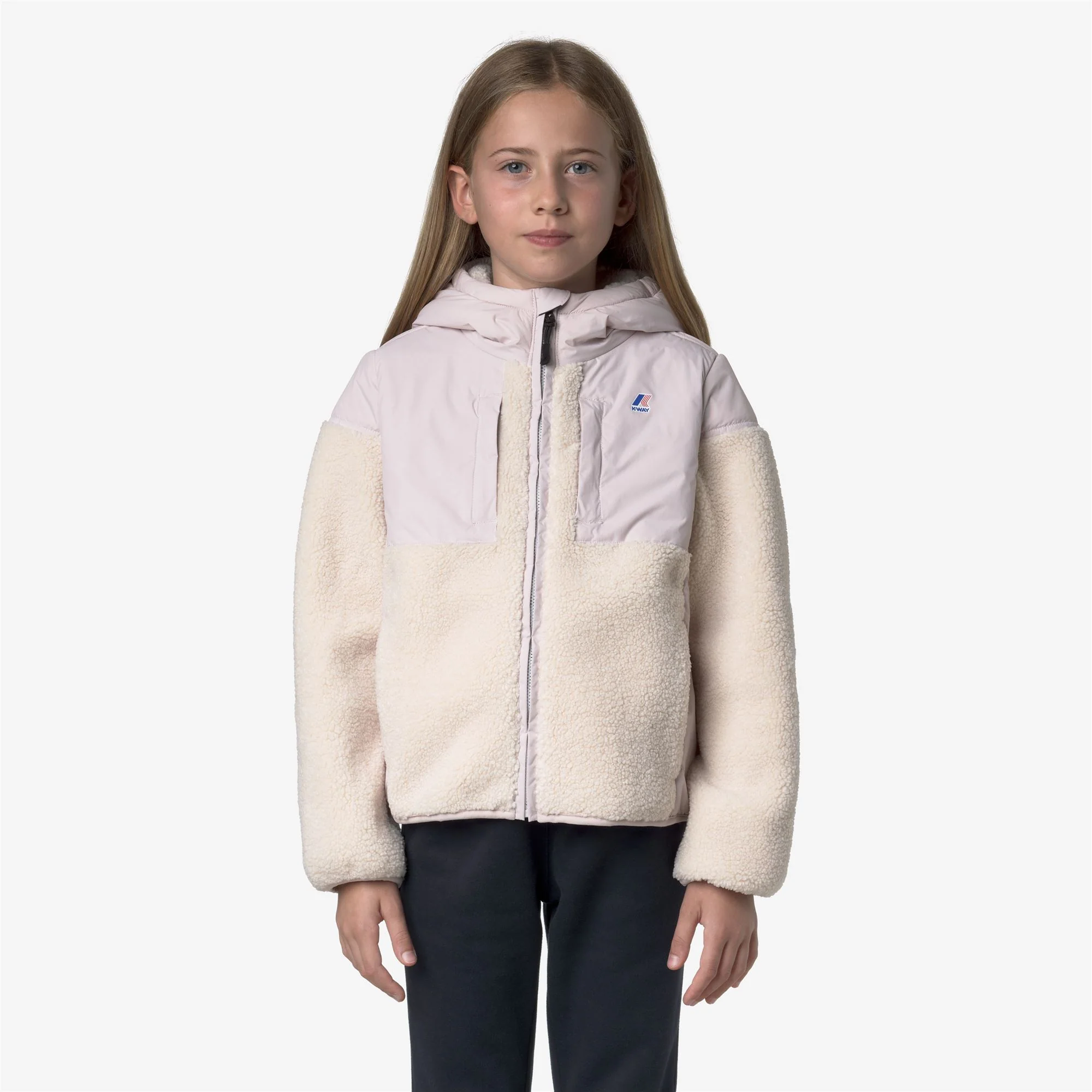 P. SAMSON 4.0 ORSETTO - Fleece - Hoodie Full Zip - Kid unisex - ROSE HUSHED--ECRU - Image 3