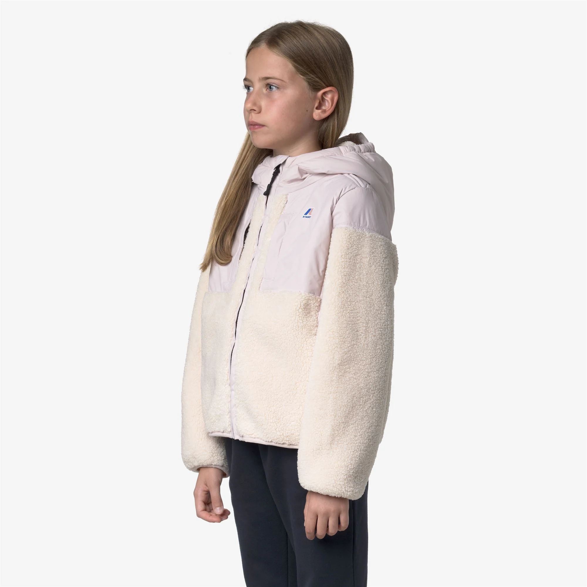 P. SAMSON 4.0 ORSETTO - Fleece - Hoodie Full Zip - Kid unisex - ROSE HUSHED--ECRU - Image 4