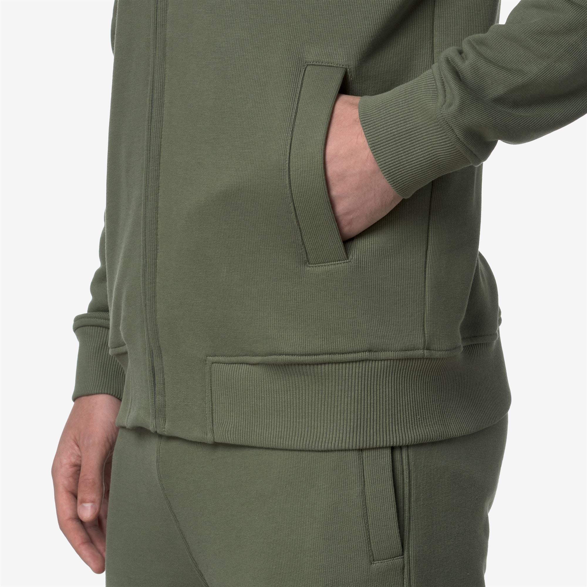 ANTHONY FRENCH TERRY - Fleece - Jacket - Man - GREEN LICHEN - Image 2