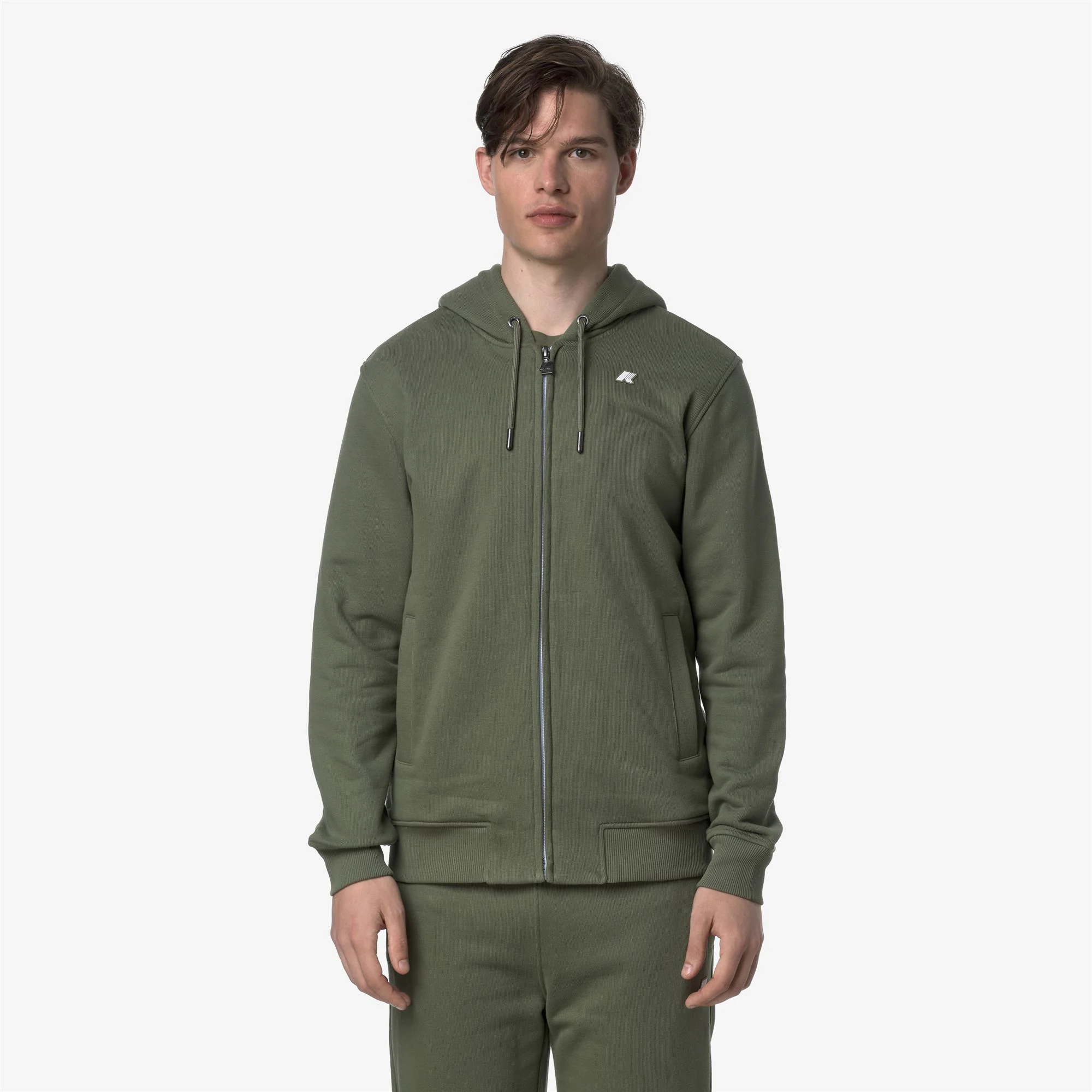 ANTHONY FRENCH TERRY - Fleece - Jacket - Man - GREEN LICHEN - Image 3