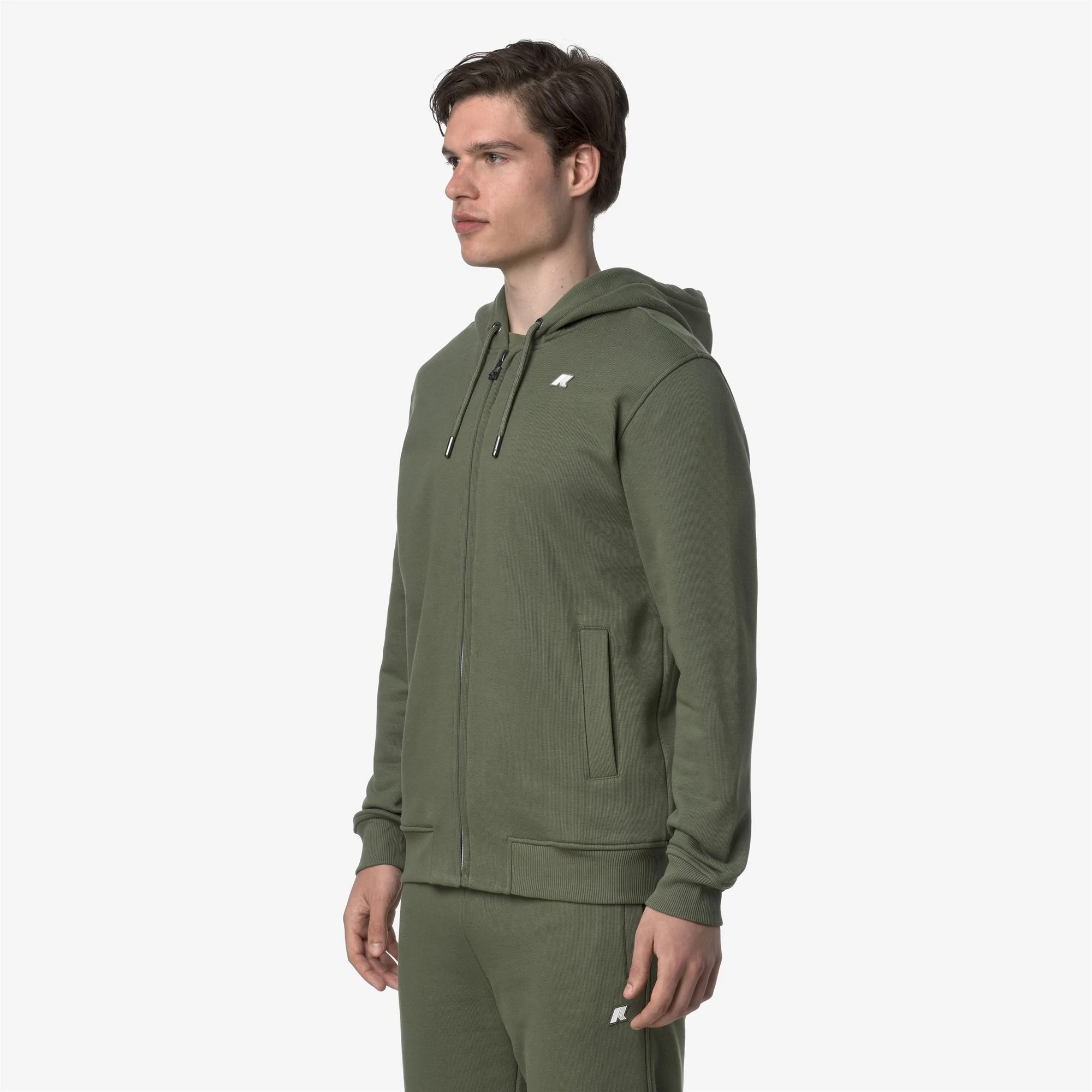 ANTHONY FRENCH TERRY - Fleece - Jacket - Man - GREEN LICHEN - Image 4