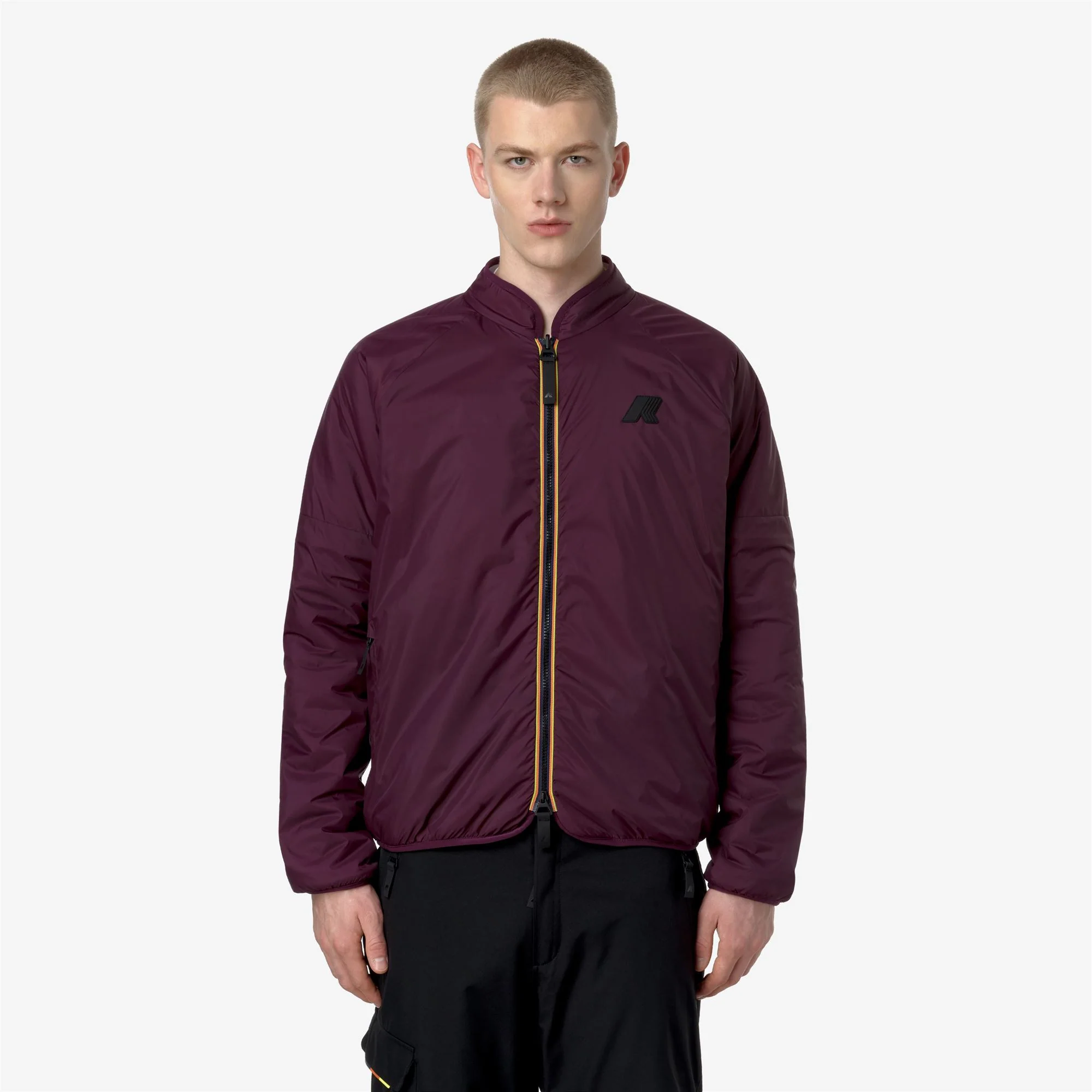 BESSANS - Fleece - Jacket - Man - WHITE G-VIOLET DK PURPLE - Image 3