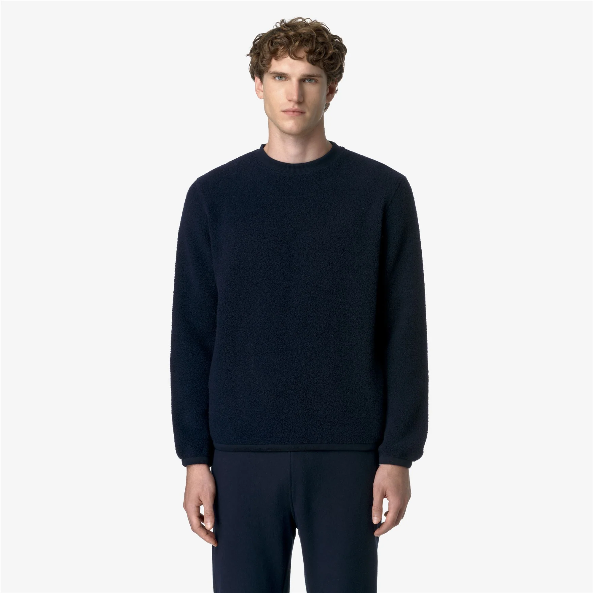 EROUND WOOL FLEECE - Fleece - Pull  Over - Man - BLUE DEPTH - Image 3