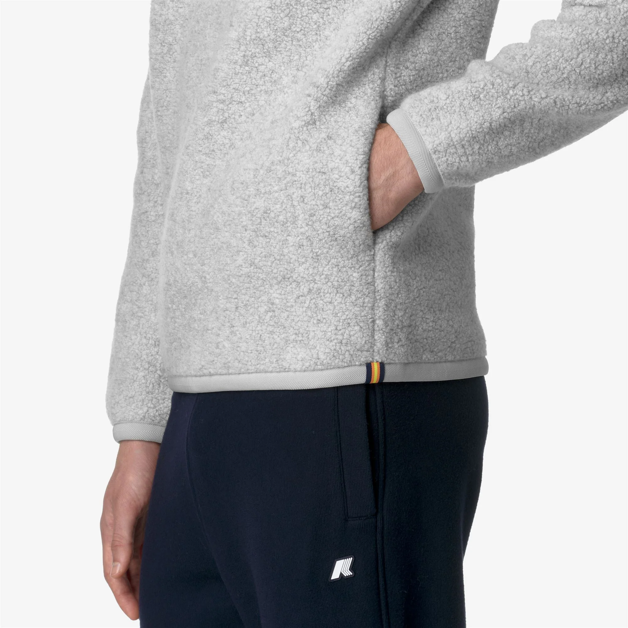 EROUND WOOL FLEECE - Fleece - Pull  Over - Man - LT GREY MEL - Image 2