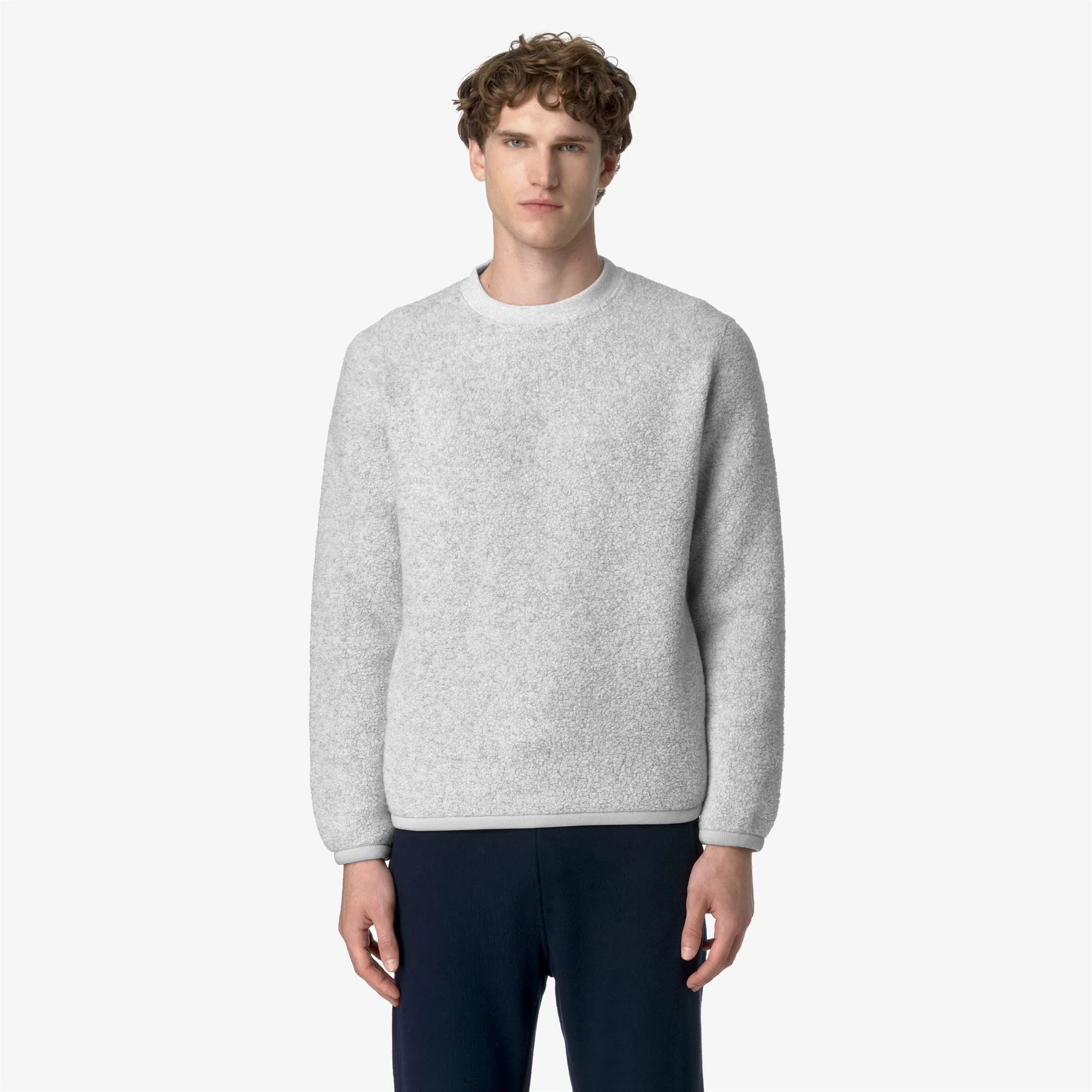 EROUND WOOL FLEECE - Fleece - Pull  Over - Man - LT GREY MEL - Image 3