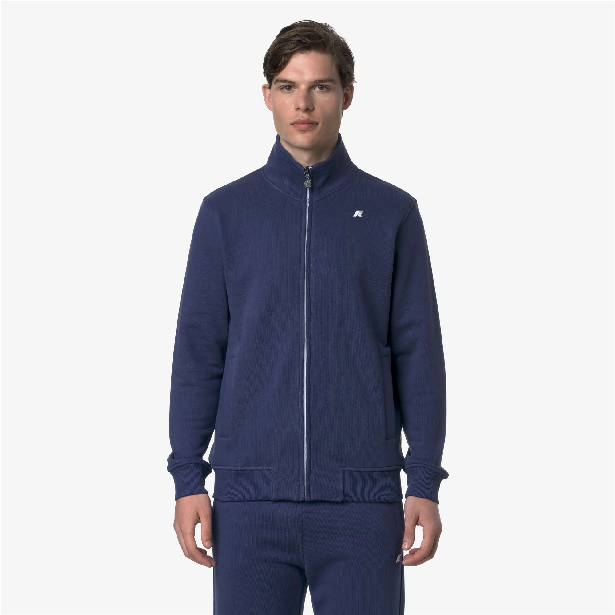 FINN FRENCH TERRY - Fleece - Jacket - Man - BLUE DEEP COBALT - Image 3
