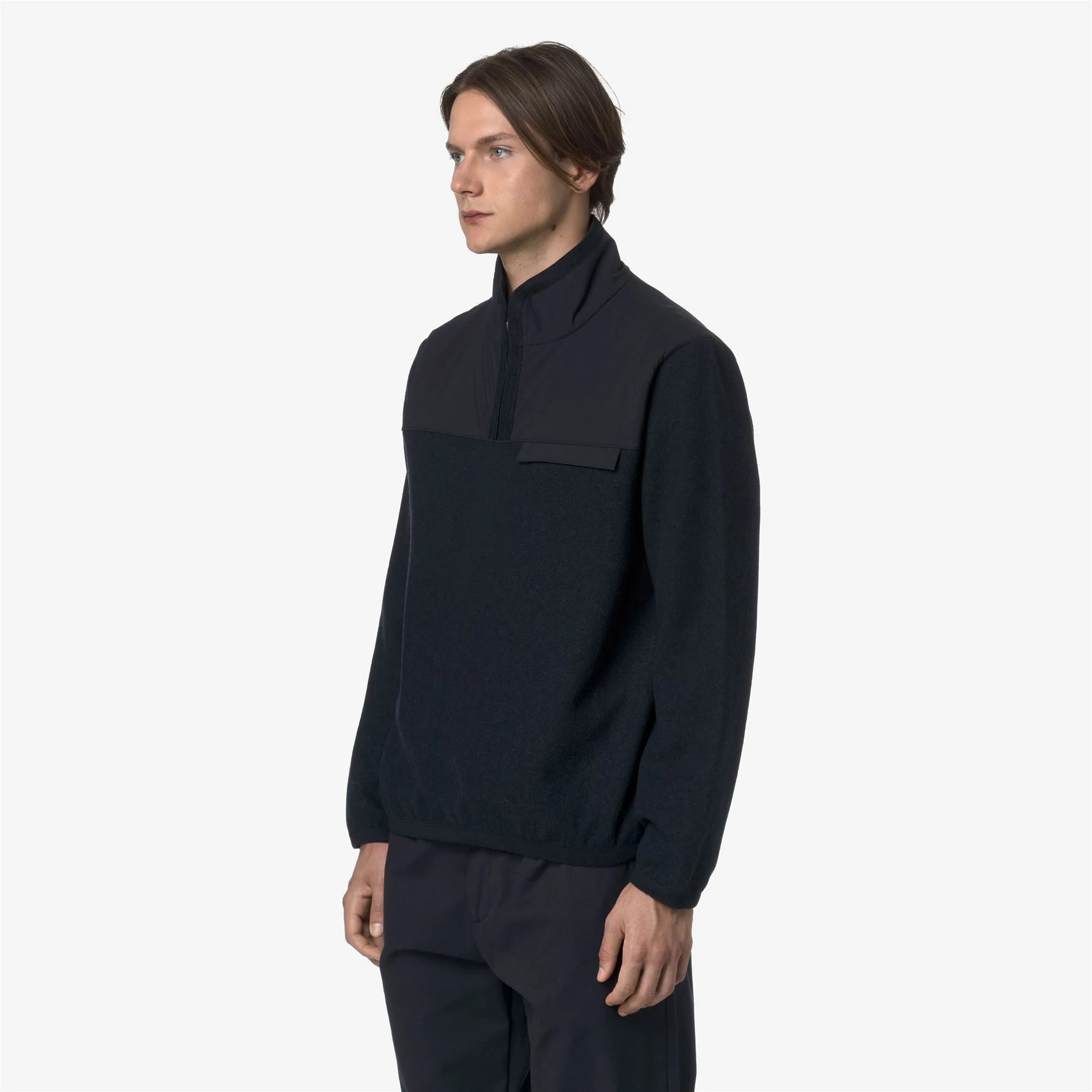 FLEURY WOOL NYLON MIX - Fleece - Pull  Over - Man - BLUE DEPTH-BLUE AIRFORCE - Image 4