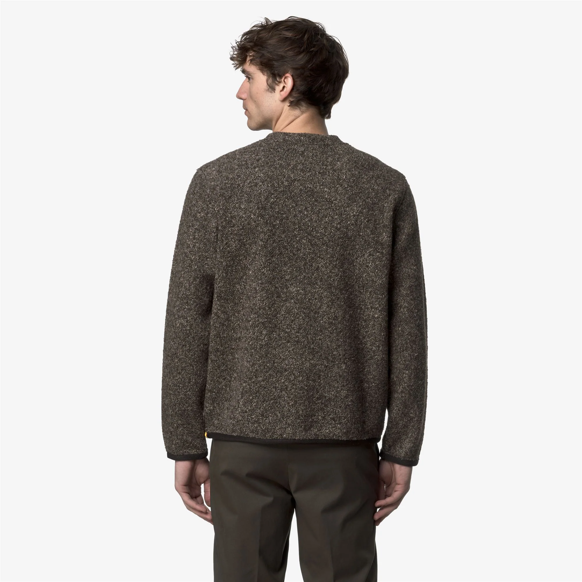 GAILLON WOOL BLEND - Fleece - Jumper - Man - BLACK OLIVE COMBO - Image 5