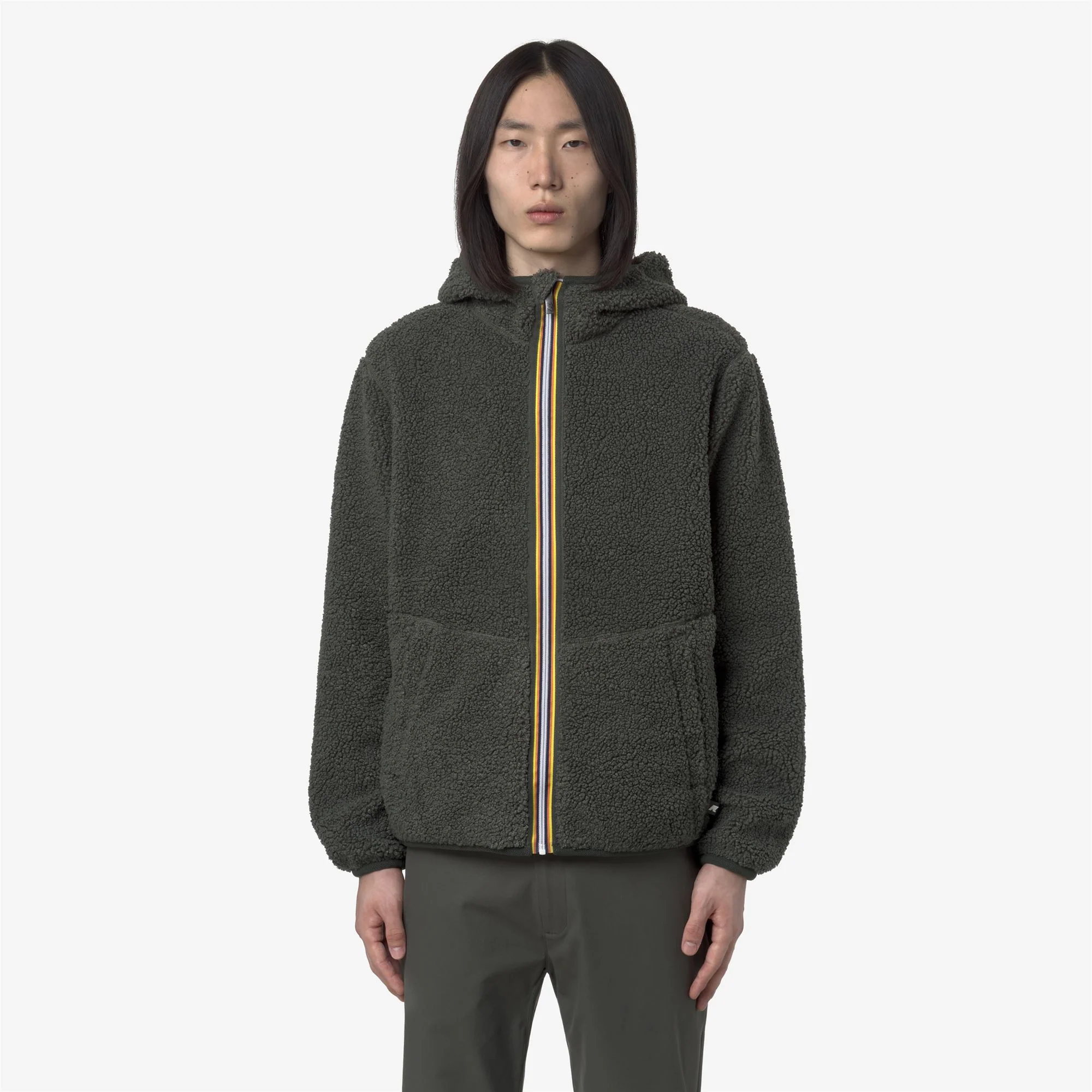 JACK SHERPA POLAR REVERSIBLE - Fleece - Jacket - Man - GREEN BLACKISH COMBO - Image 4