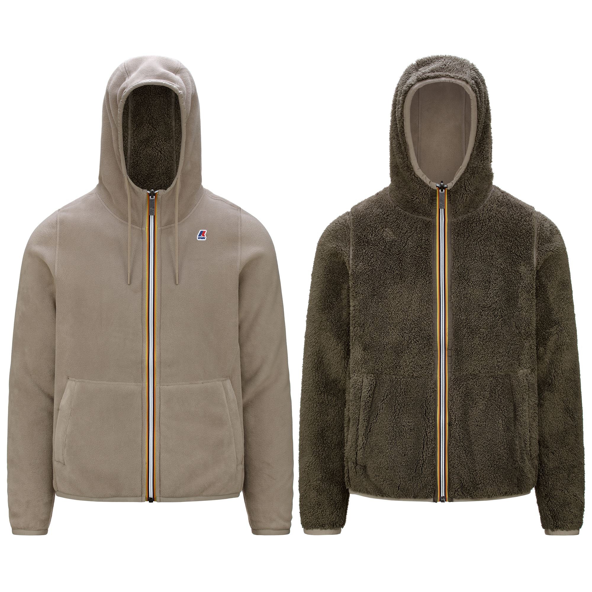 JACQUES POLAR REVERSIBLE - Fleece - Jacket - Man - BEIGE TAUPE-BROWM