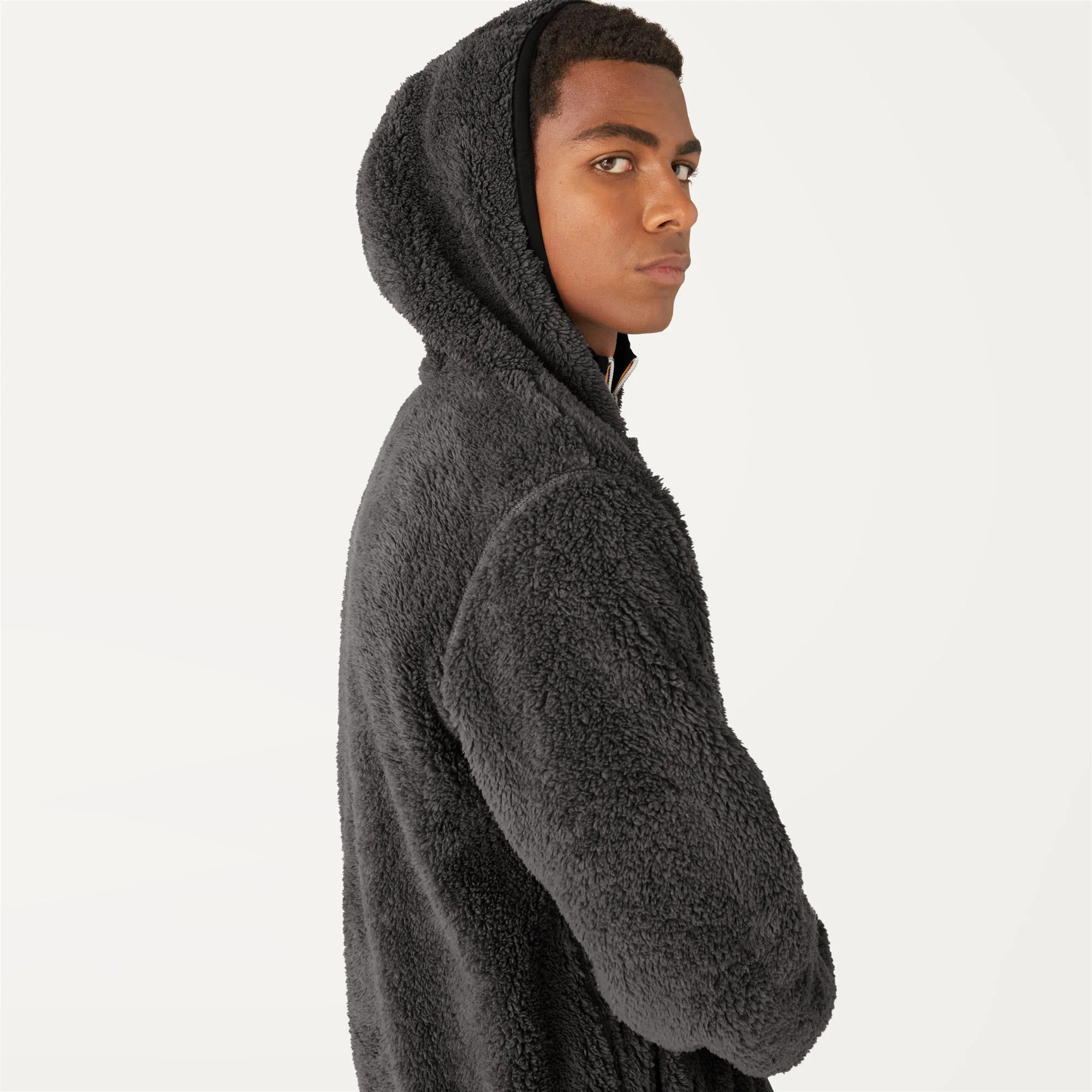 JACQUES POLAR REVERSIBLE - Fleece - Jacket - Man - BLACK PURE-GREY SMOKED - Image 3