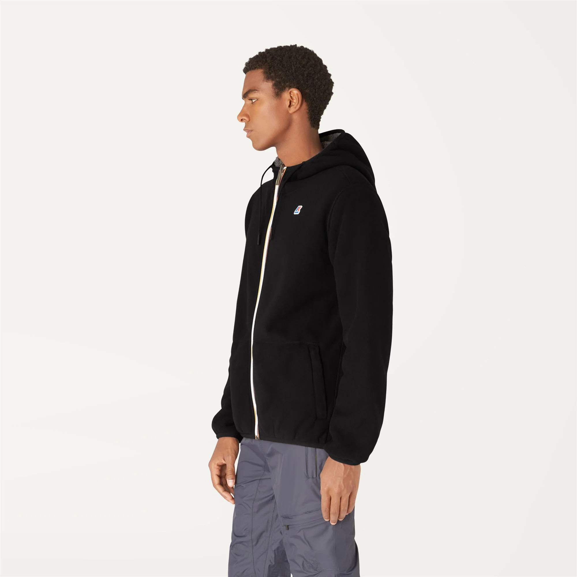 JACQUES POLAR REVERSIBLE - Fleece - Jacket - Man - BLACK PURE-GREY SMOKED - Image 5