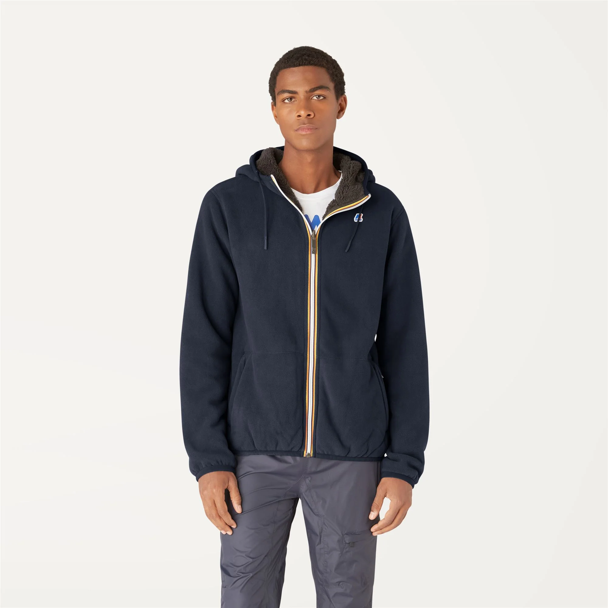 JACQUES POLAR REVERSIBLE - Fleece - Jacket - Man - BLUE DEPTH-BLACK PURE - Image 4