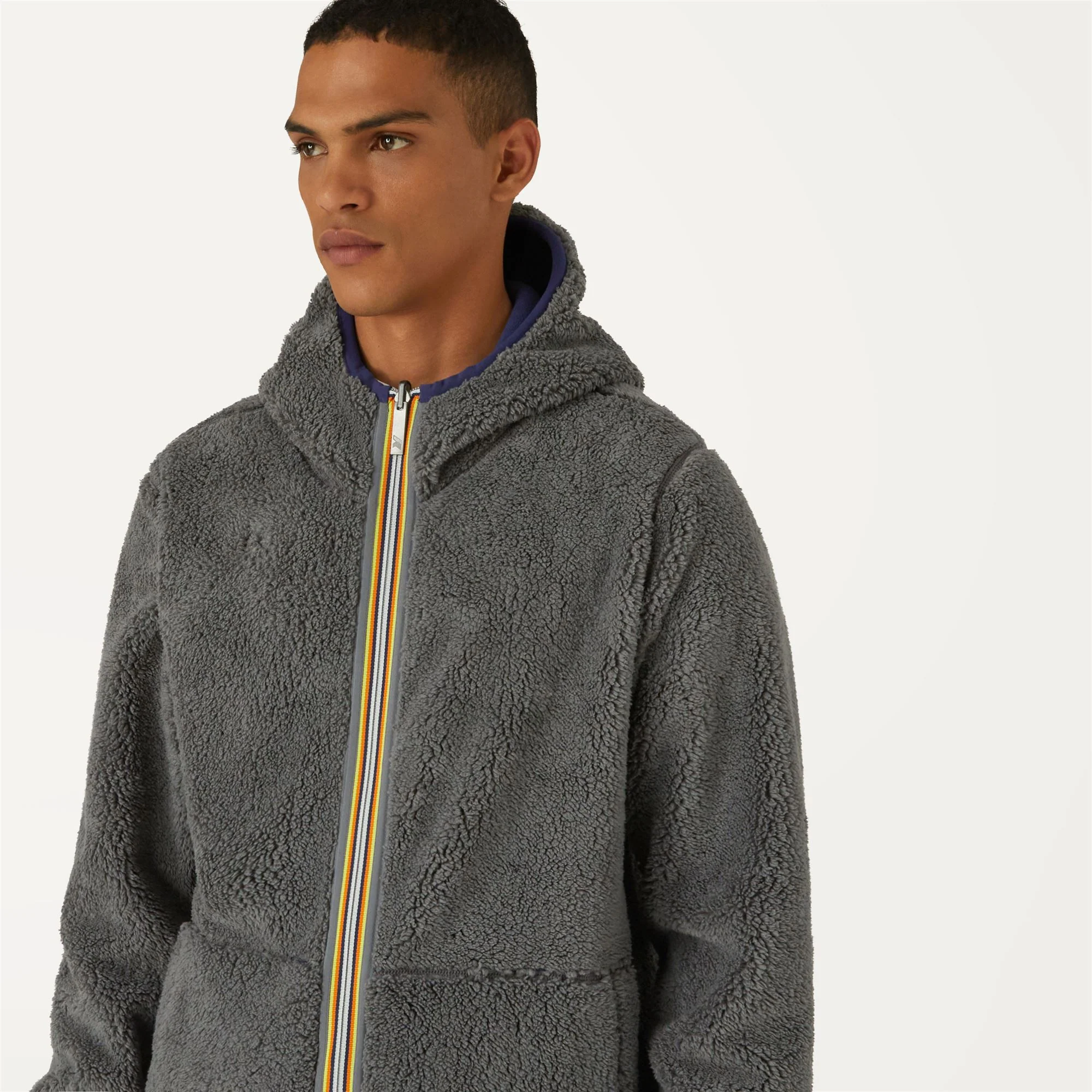 JACQUES POLAR REVERSIBLE - Fleece - Jacket - Man - BLUE MEDIEVAL-GREY MD STEEL - Image 3