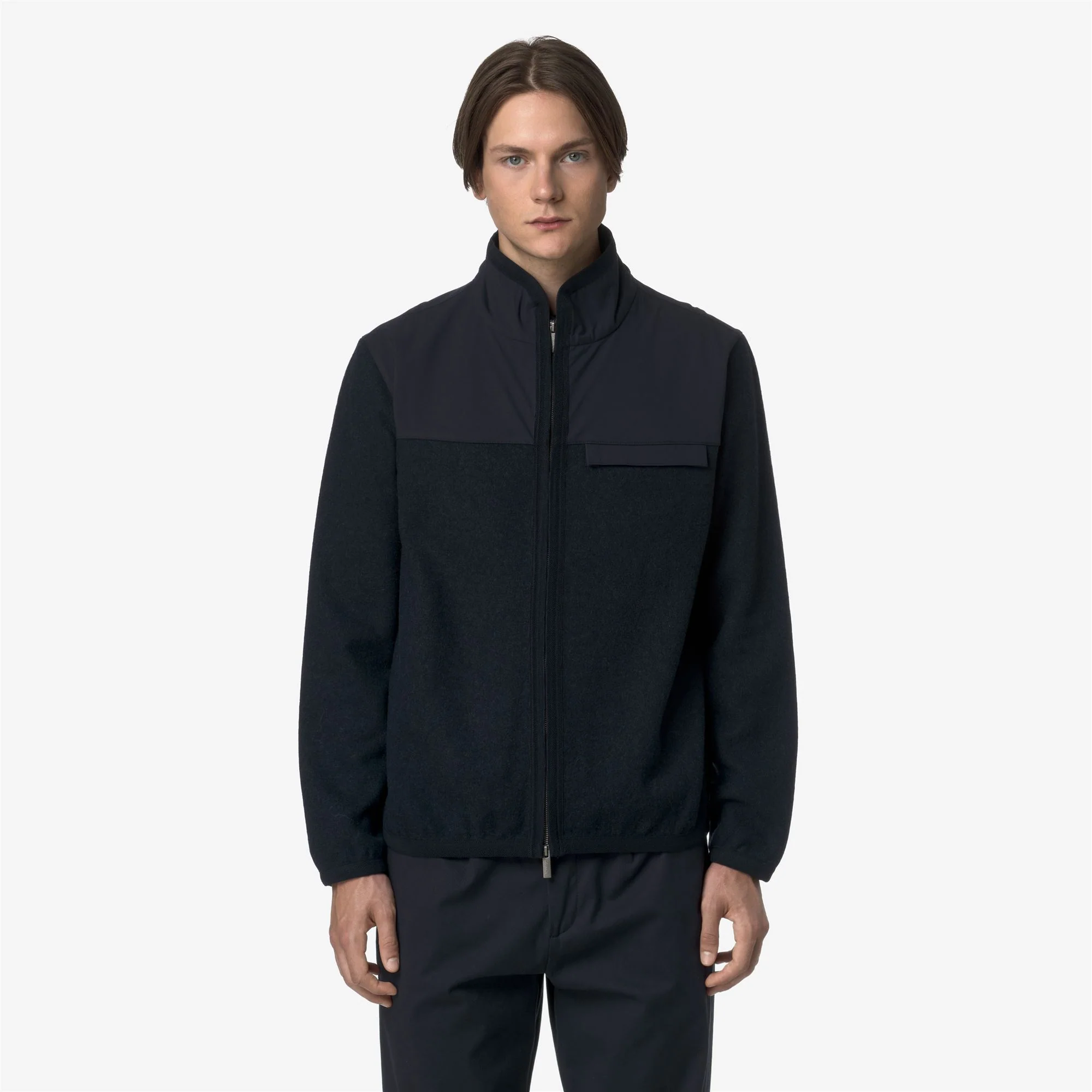 NOYERS WOOL NYLON MIX - Fleece - Pull  Over - Man - BLUE DEPTH-BLUE AIRFORCE - Image 3
