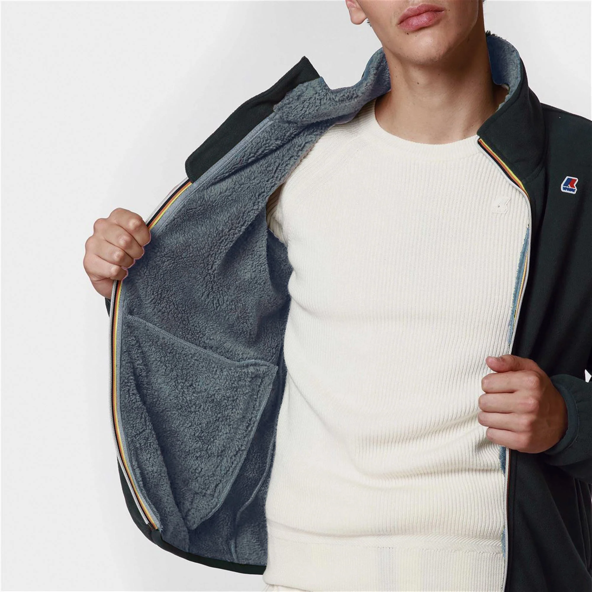 PASCAL POLAR - Fleece - Jacket - Man - BLACK PURE-GREY SMOKED - Image 4
