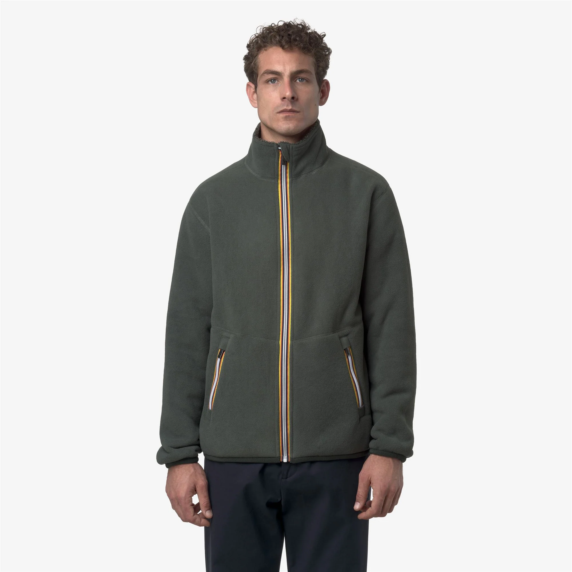 PASCAL SHERPA POLAR REVERSIBLE - Fleece - Jacket - Man - GREEN BLACKISH COMBO - Image 3