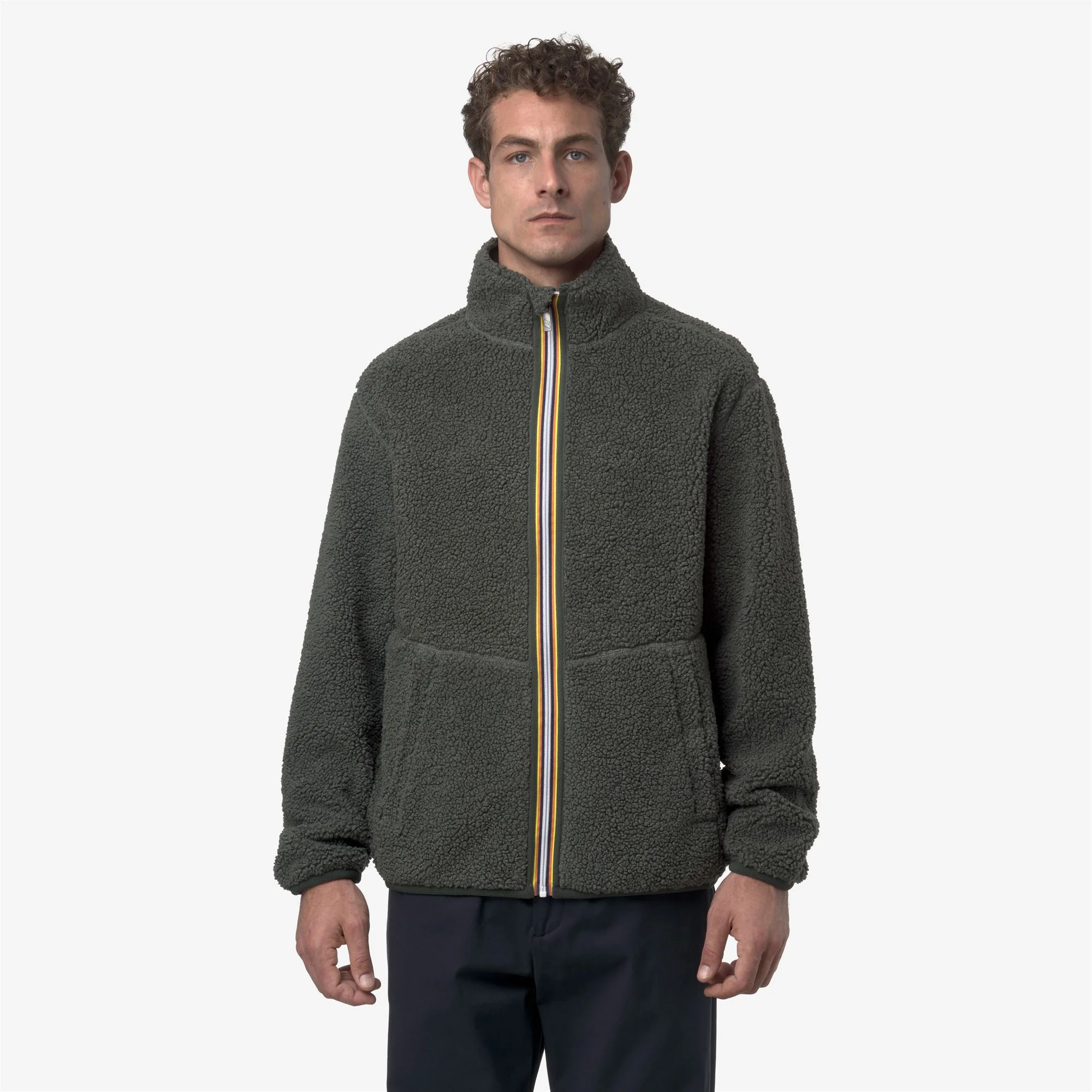 PASCAL SHERPA POLAR REVERSIBLE - Fleece - Jacket - Man - GREEN BLACKISH COMBO - Image 4