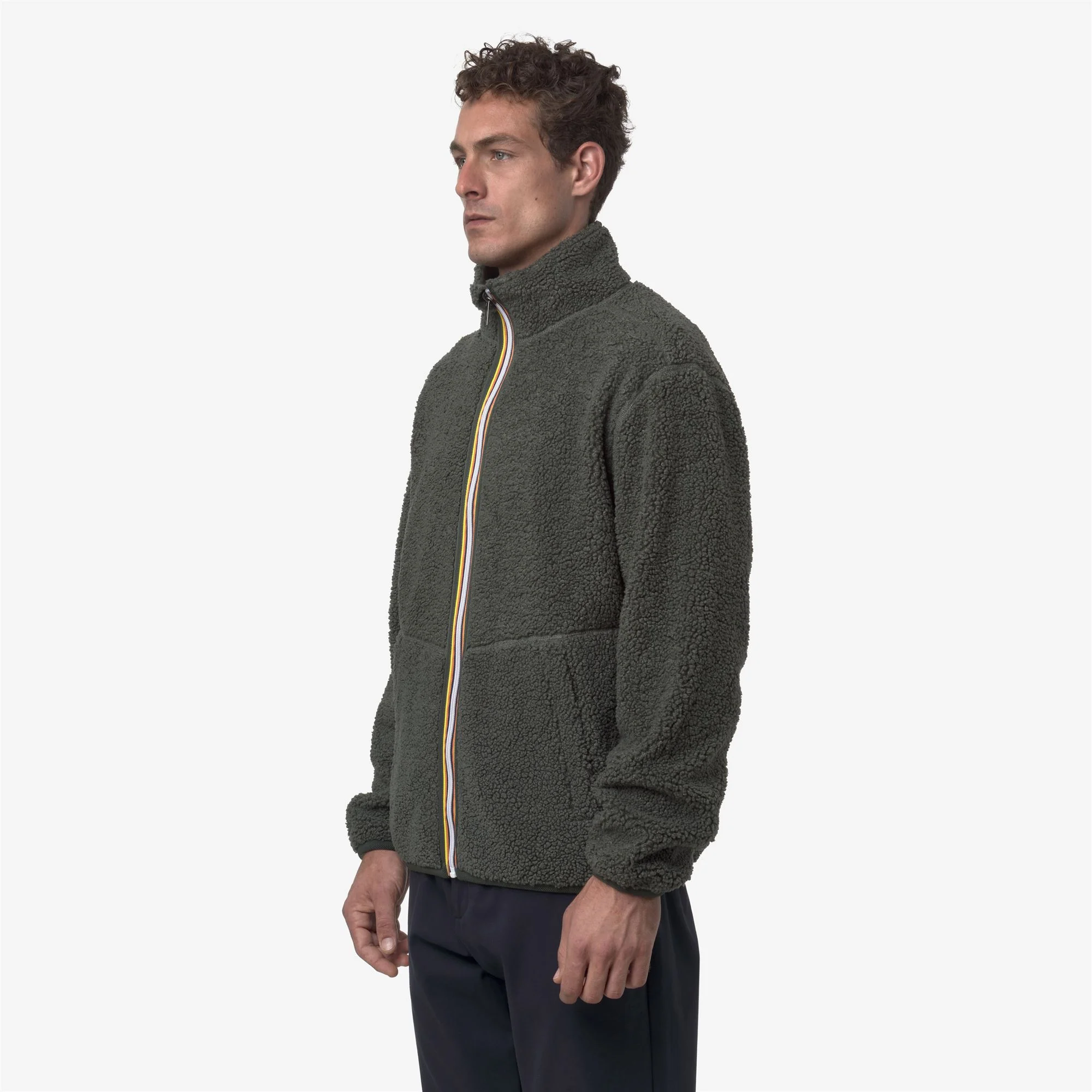 PASCAL SHERPA POLAR REVERSIBLE - Fleece - Jacket - Man - GREEN BLACKISH COMBO - Image 5