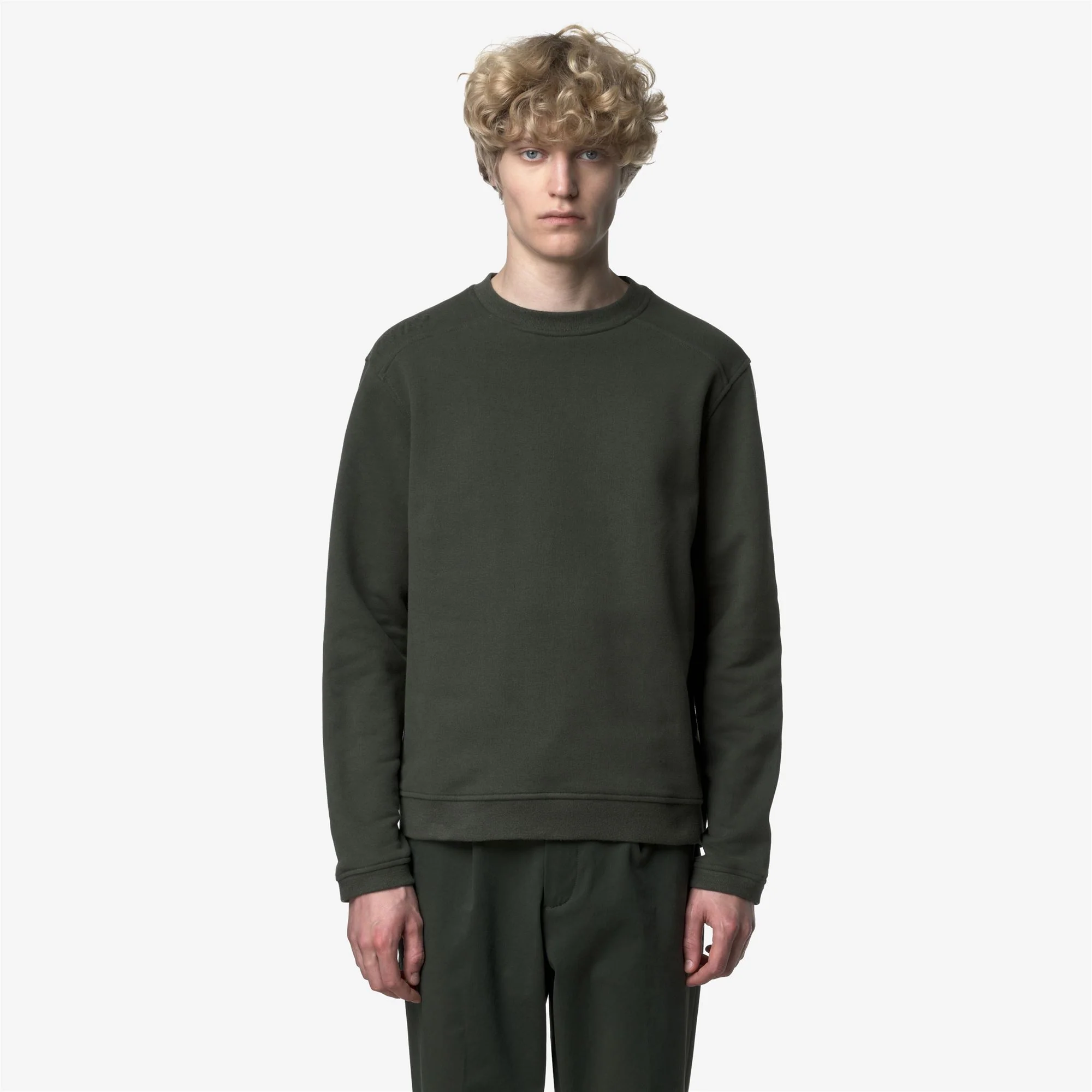 PERRUEL COTTON CASHMERE - Fleece - Jumper - Man - GREEN BLACKISH - Image 3
