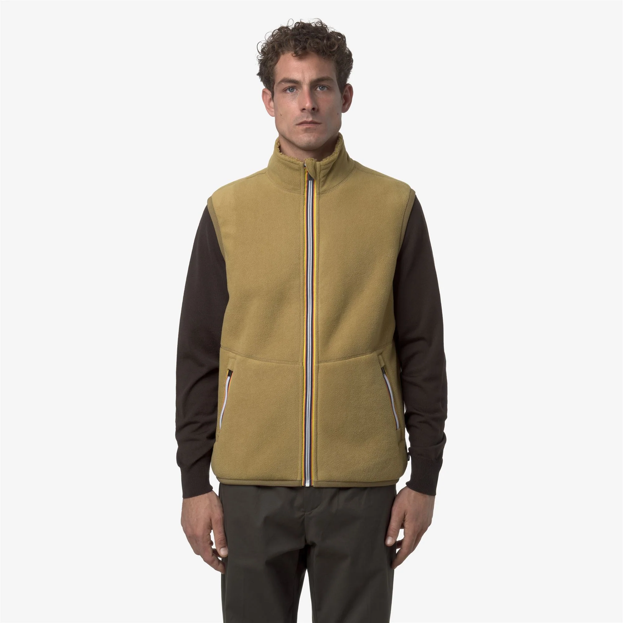 YANNICK SHERPA POLAR REVERSIBLE - Fleece - Vest - Man - BEIGE SEED COMBO - Image 3