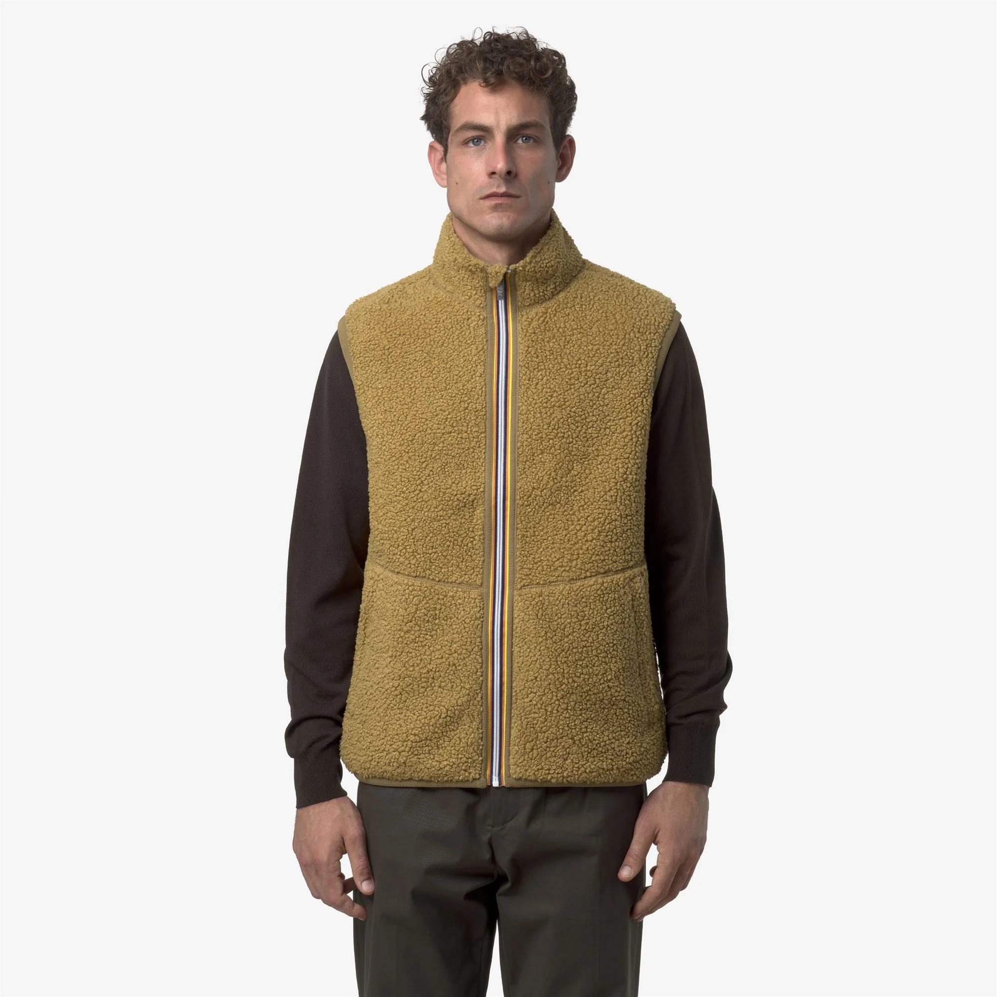 YANNICK SHERPA POLAR REVERSIBLE - Fleece - Vest - Man - BEIGE SEED COMBO - Image 4