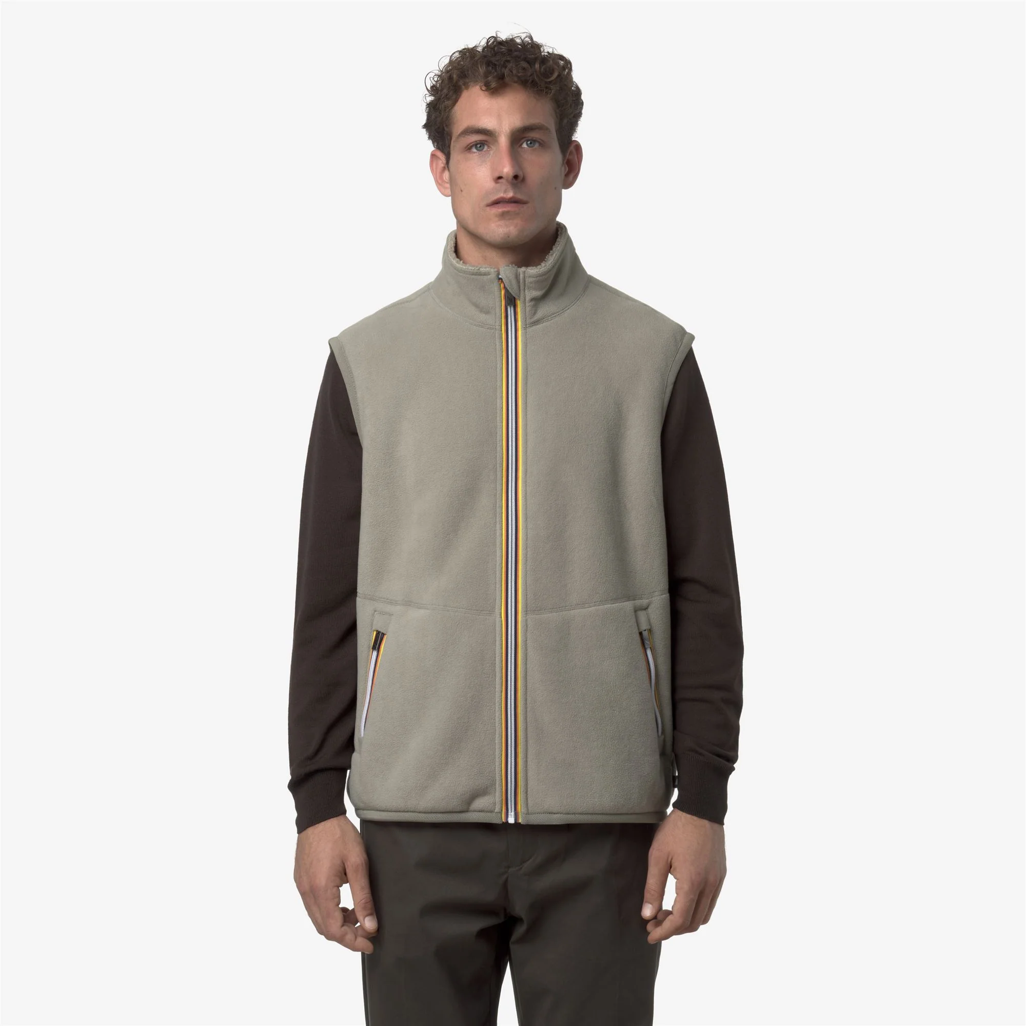 YANNICK SHERPA POLAR REVERSIBLE - Fleece - Vest - Man - GREEN OAK-GREEN OAK - Image 3