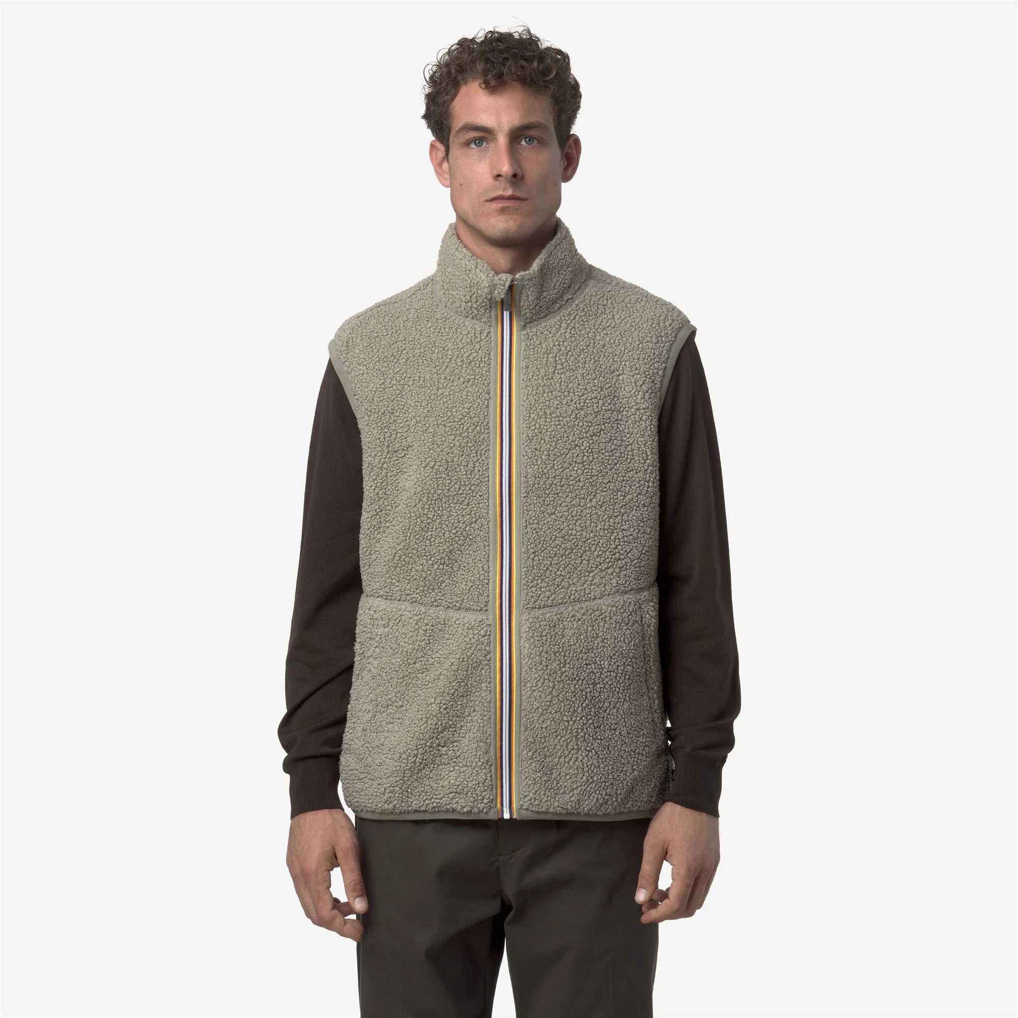 YANNICK SHERPA POLAR REVERSIBLE - Fleece - Vest - Man - GREEN OAK-GREEN OAK - Image 4