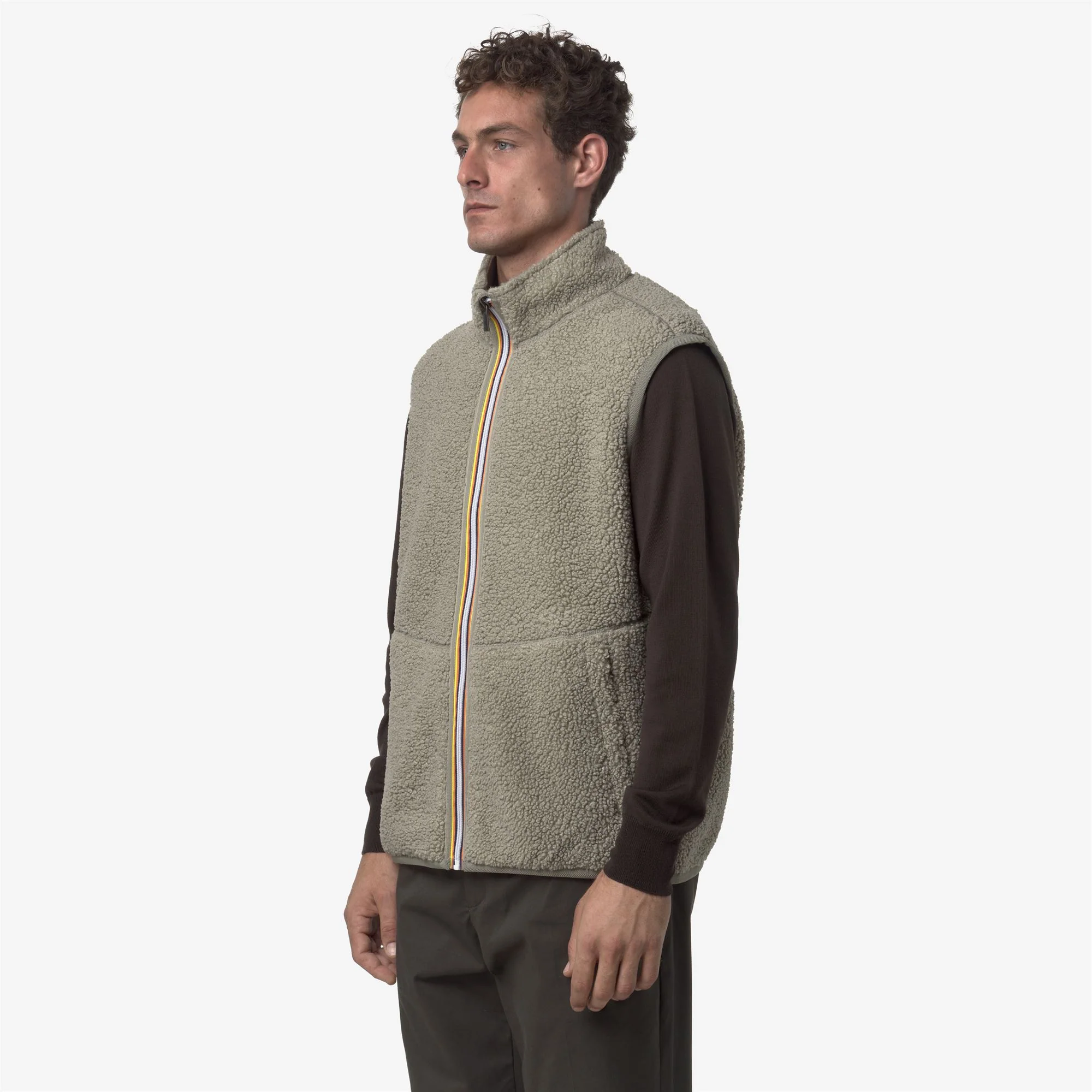YANNICK SHERPA POLAR REVERSIBLE - Fleece - Vest - Man - GREEN OAK-GREEN OAK - Image 5