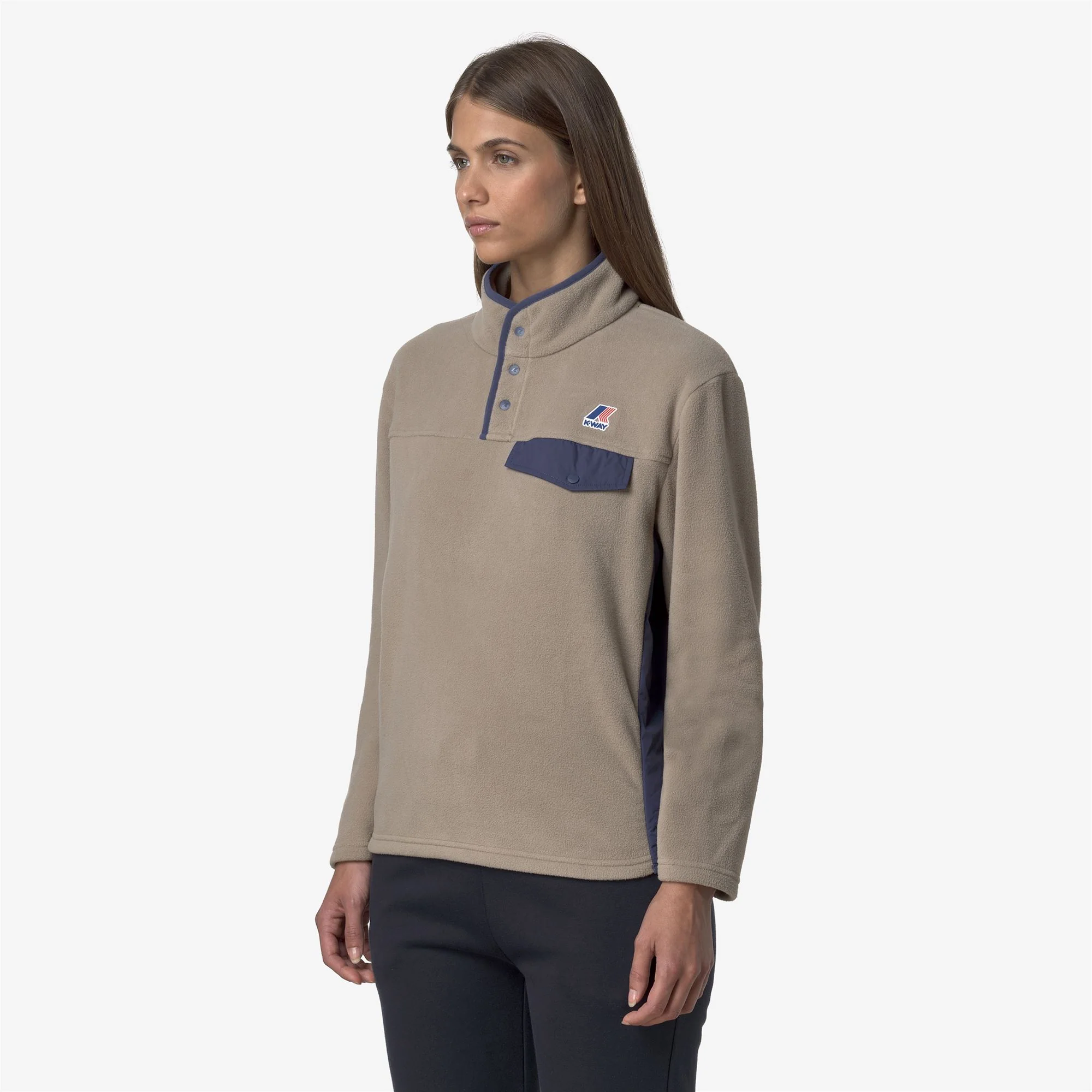 BARNABE 4.0 POLAR - Fleece - Pull  Over - Unisex - BEIGE TAUPE-BLUE DEEP COBALT - Image 4