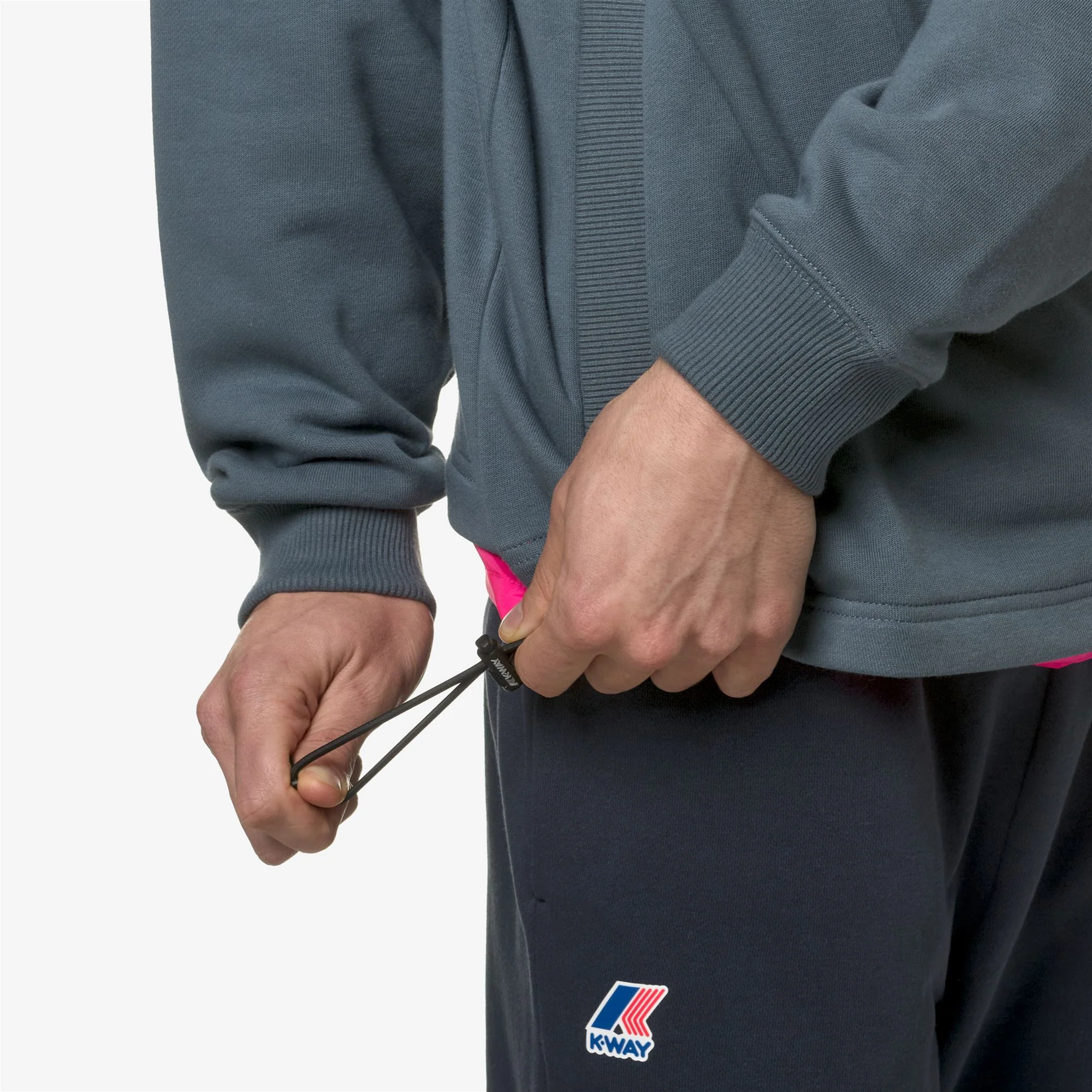 LE VRAI DONATIEN NYLON PC - Fleece - Jumper - Unisex - GREY EVEREST-PINK INTENSE - Image 2