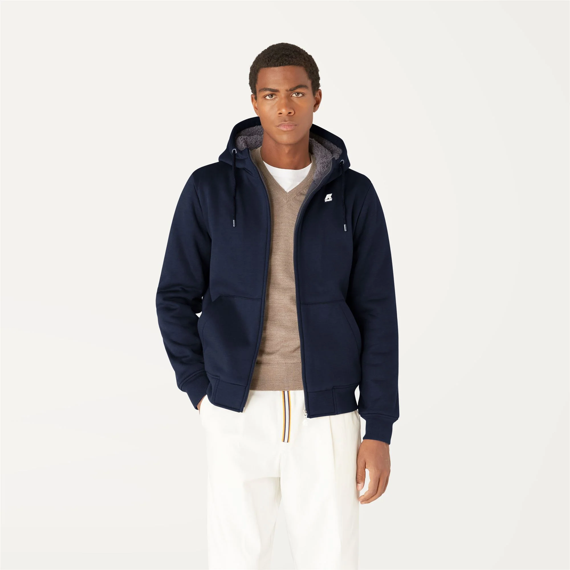QUENTIN ORSETTO FLEECE - Fleece - Jacket - Unisex - BLUE D- GREY A - Image 3