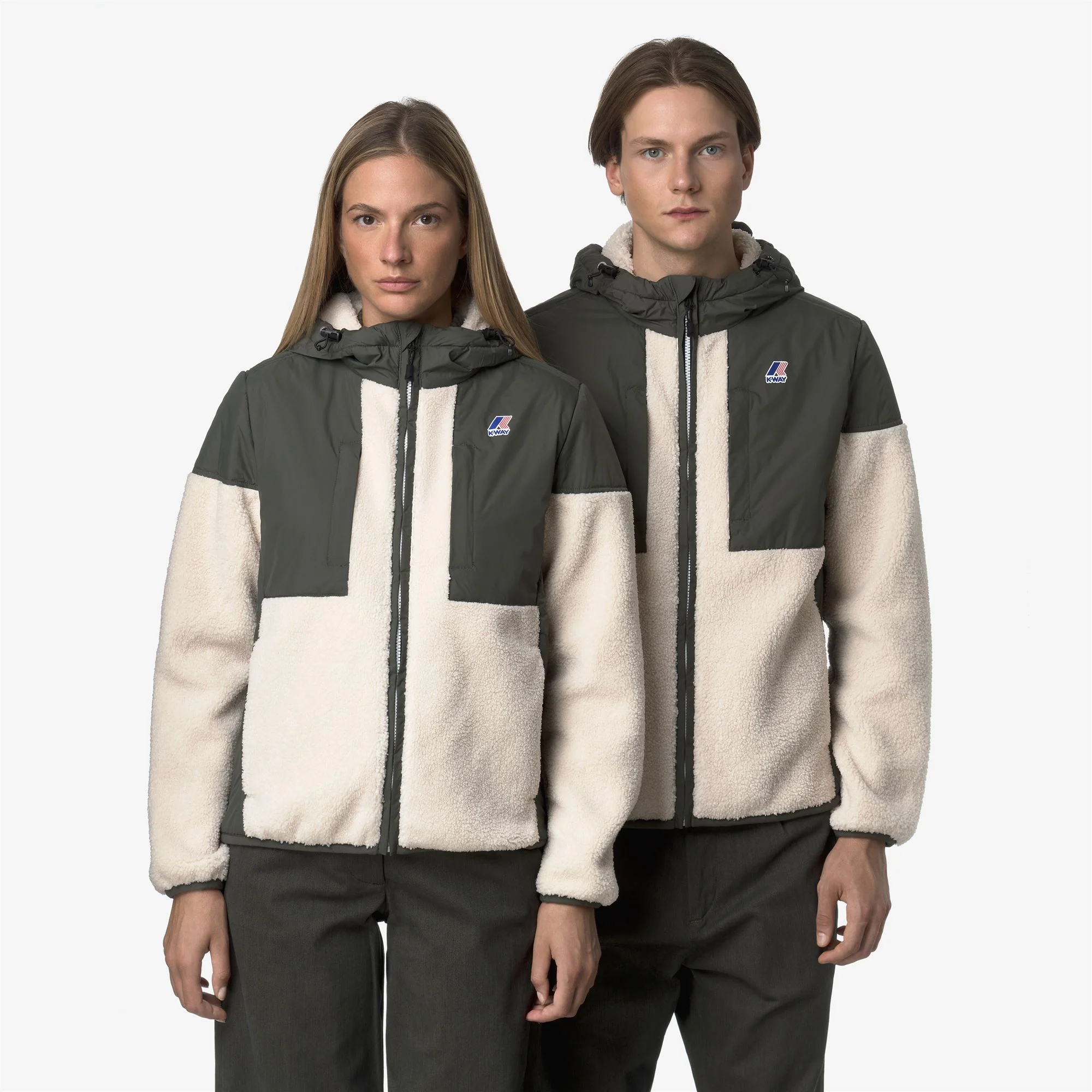SAMSON 4.0 ORSETTO - Fleece - Hoodie Full Zip - Unisex - GREEN BLACKISH--ECRU - Image 2