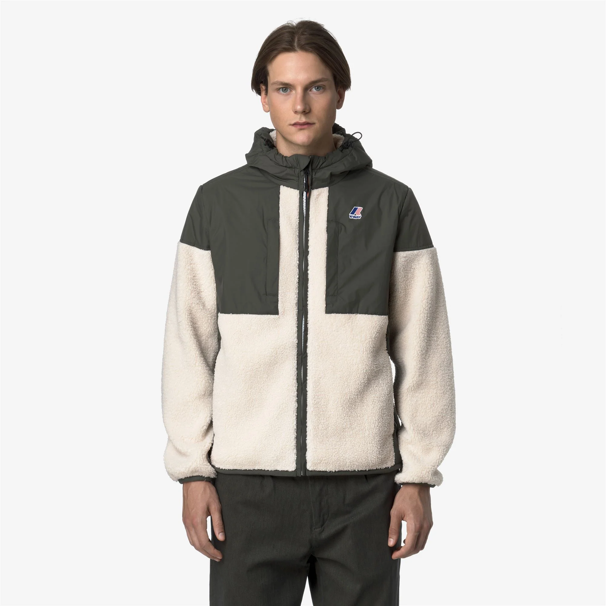 SAMSON 4.0 ORSETTO - Fleece - Hoodie Full Zip - Unisex - GREEN BLACKISH--ECRU - Image 3