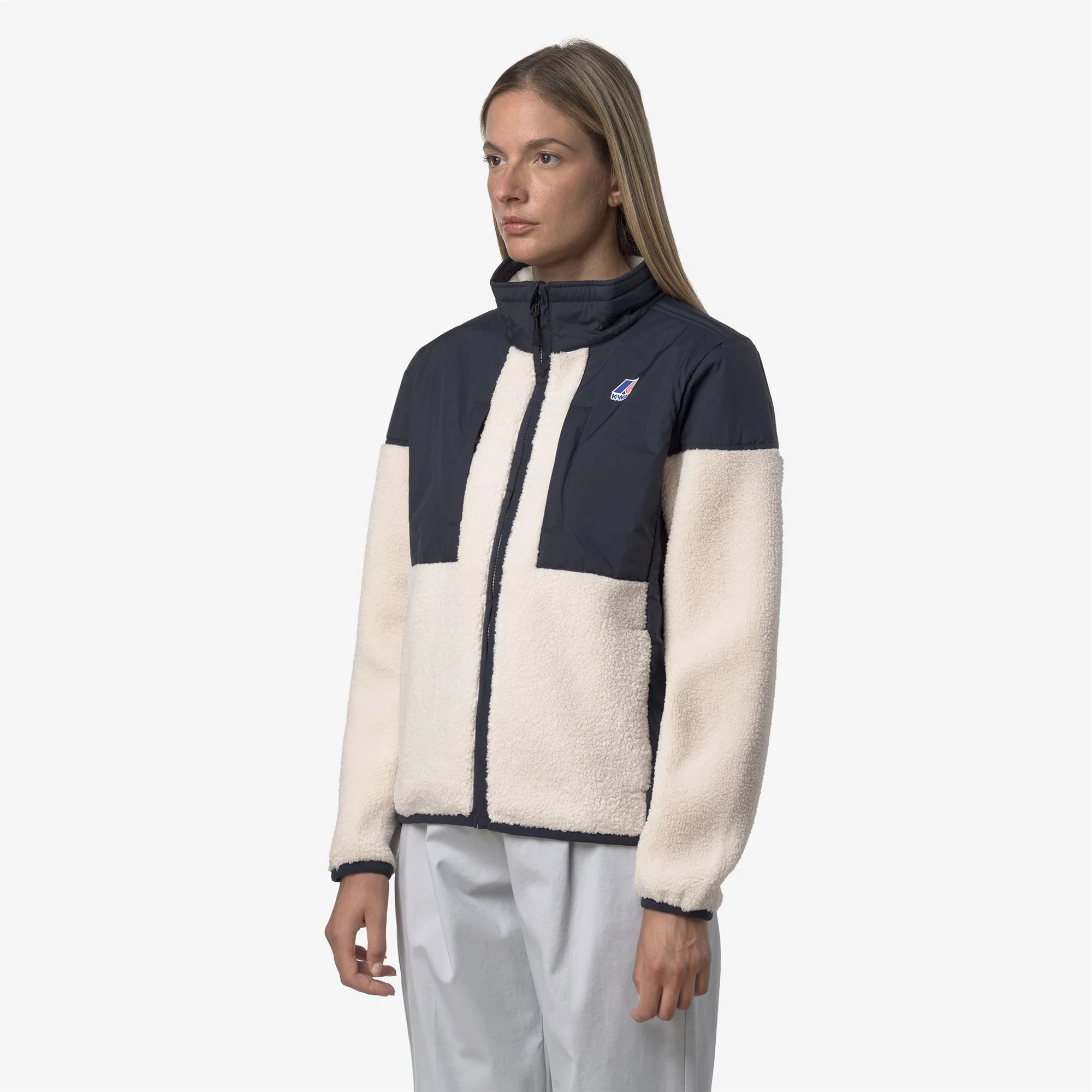 SIXTE 4.0 ORSETTO - Fleece - Full Zip - Unisex - BLUE DEPTH-ECRU - Image 4