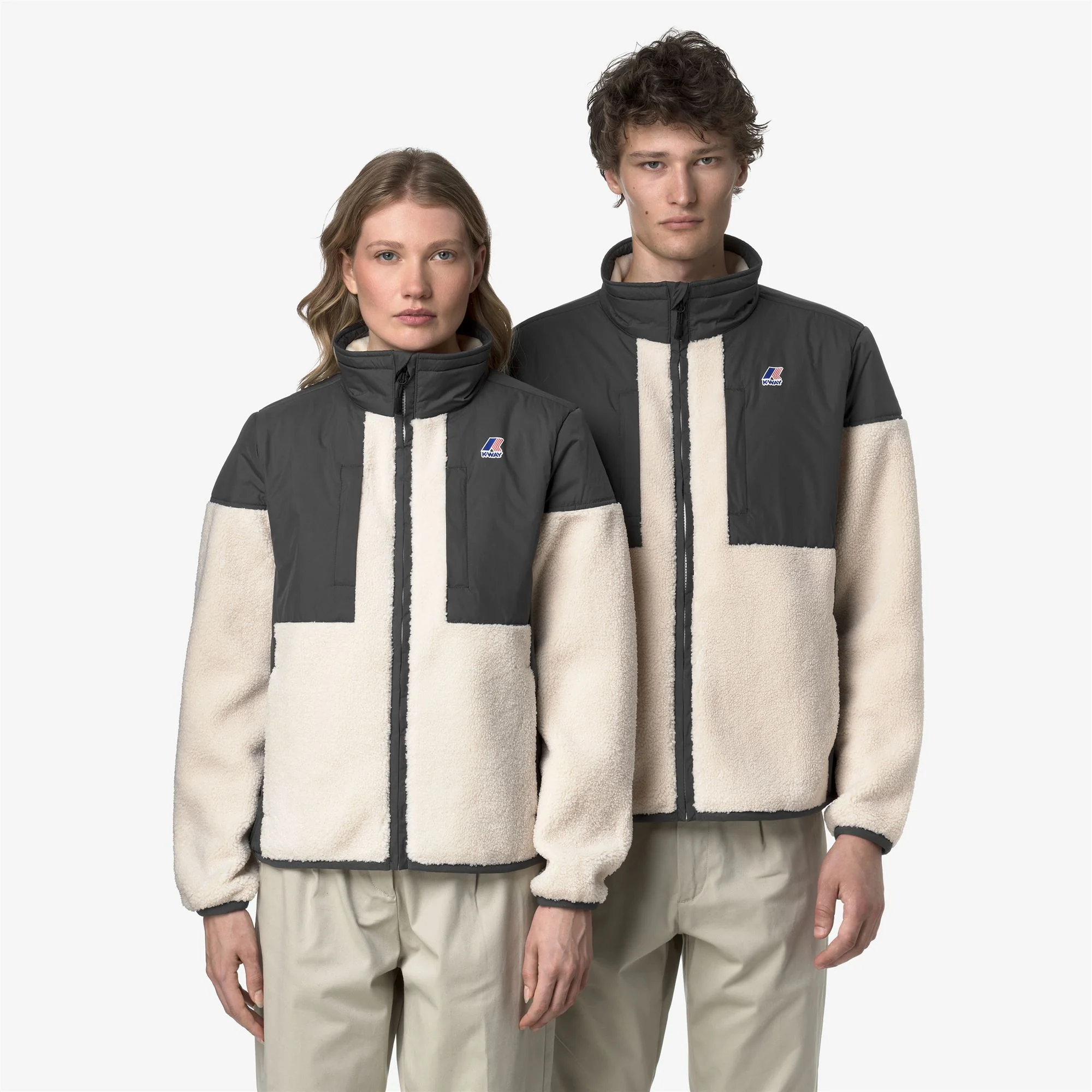 SIXTE 4.0 ORSETTO - Fleece - Full Zip - Unisex - GREY SHADOW DK-ECRU - Image 2