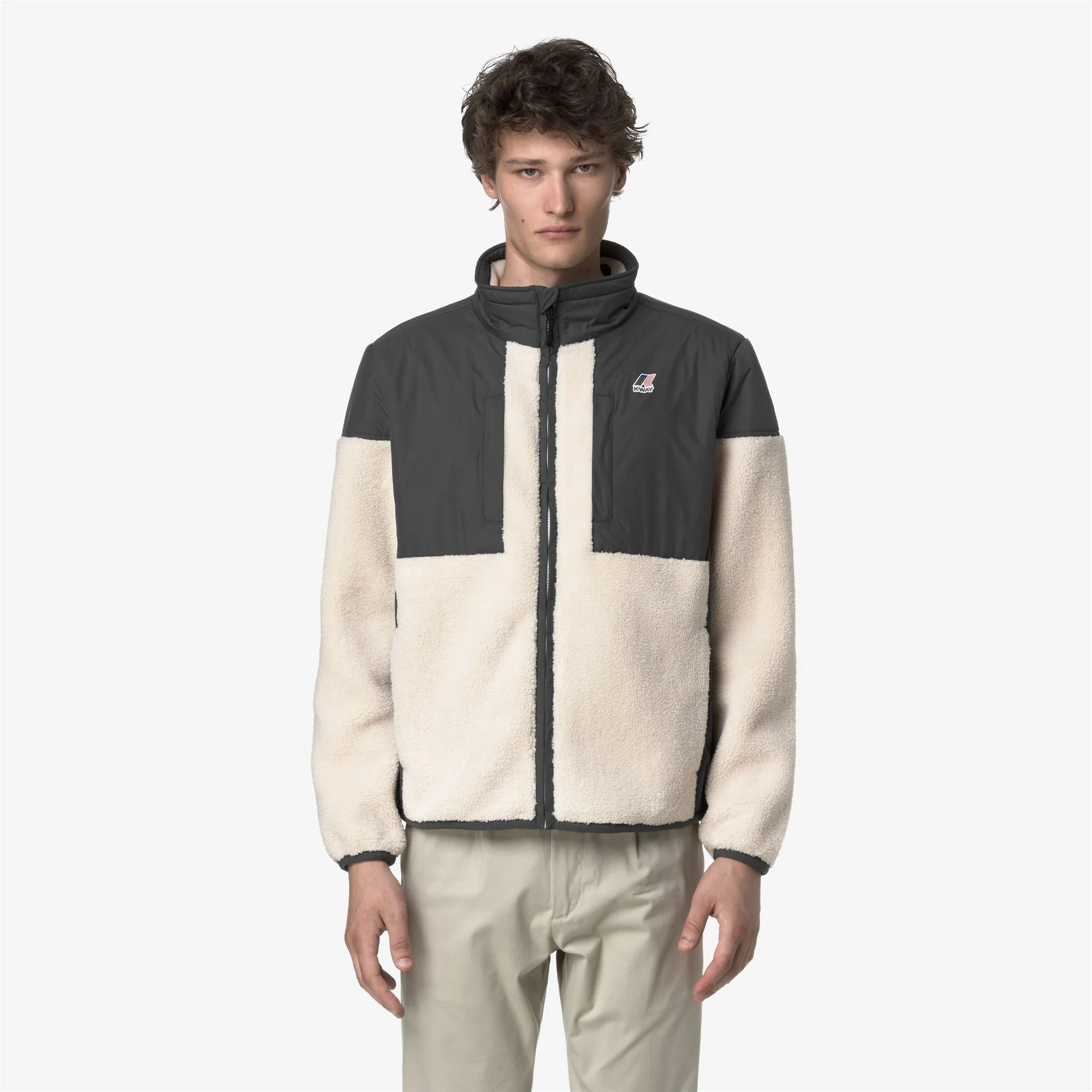 SIXTE 4.0 ORSETTO - Fleece - Full Zip - Unisex - GREY SHADOW DK-ECRU - Image 3