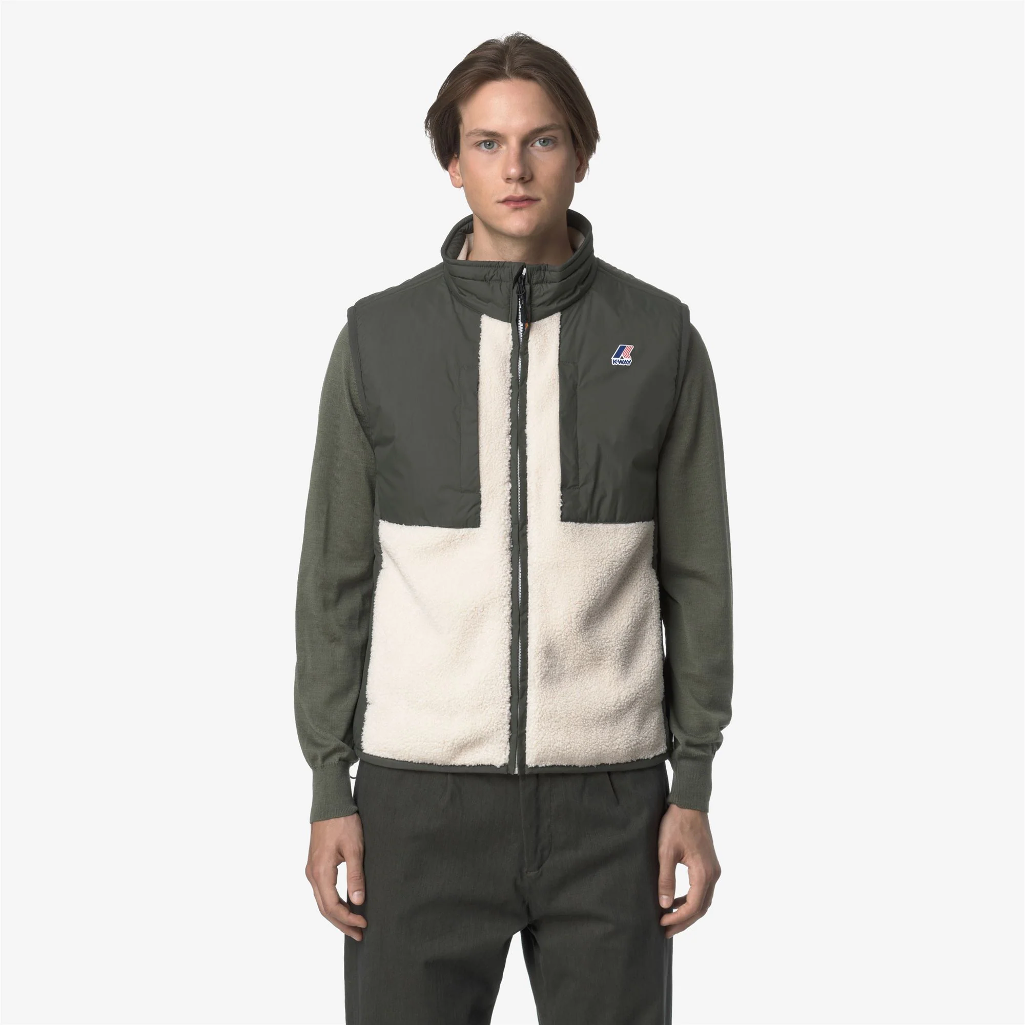 VITAL 4.0 ORSETTO - Fleece - Vest - Unisex - GREEN BLACKISH--ECRU - Image 3