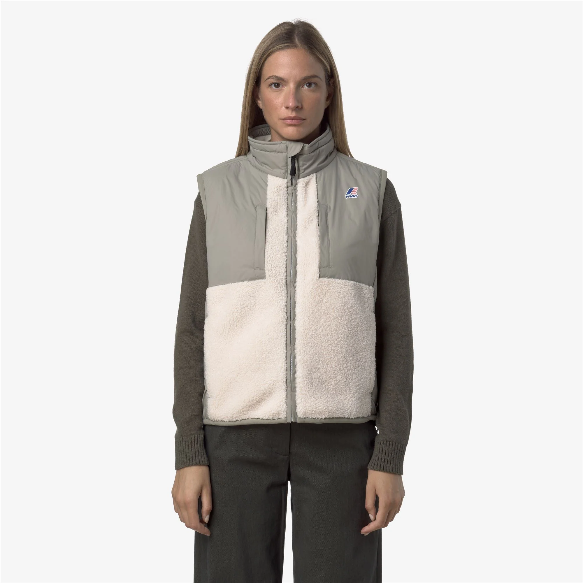 VITAL 4.0 ORSETTO - Fleece - Vest - Unisex - GREEN OAK-ECRU - Image 3