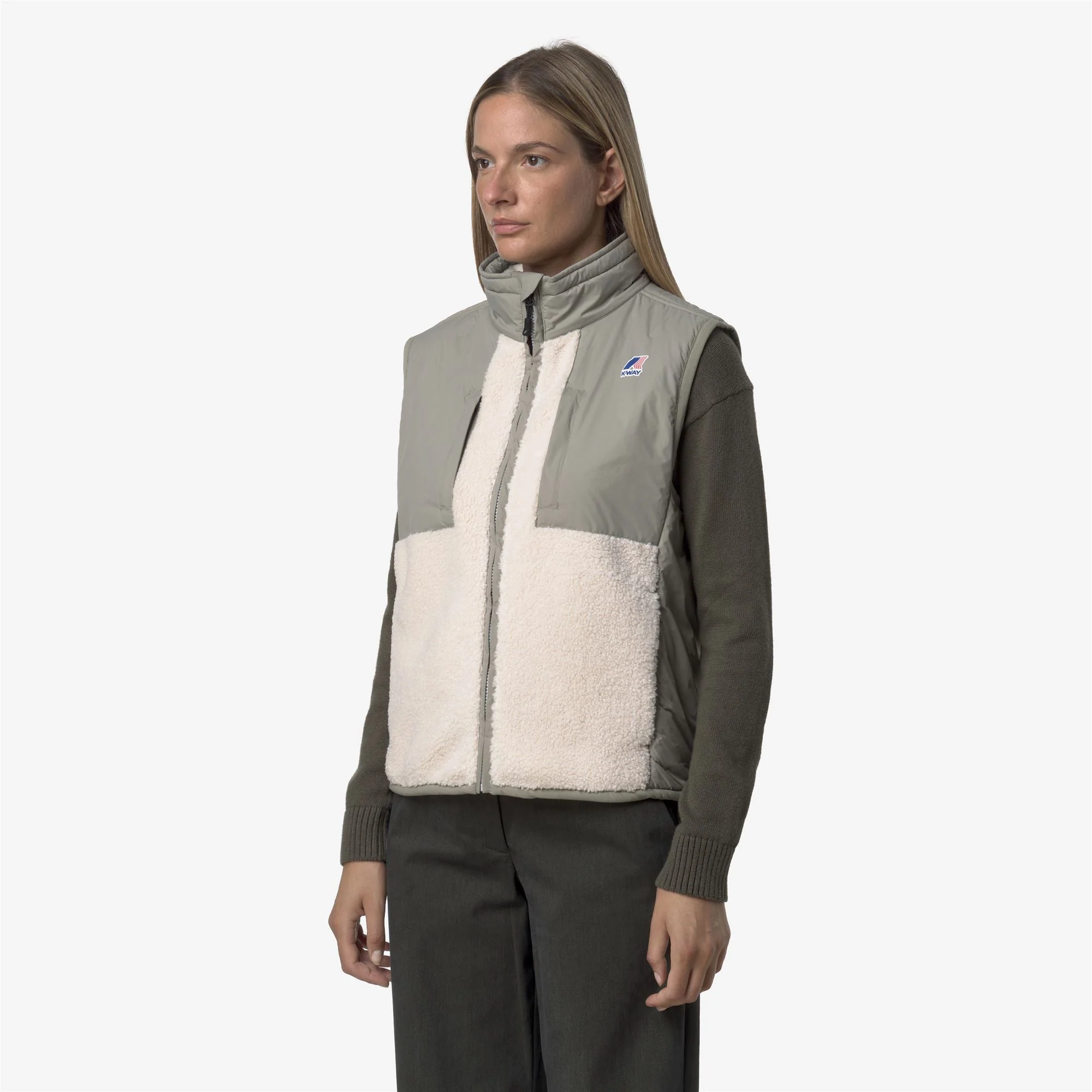 VITAL 4.0 ORSETTO - Fleece - Vest - Unisex - GREEN OAK-ECRU - Image 4