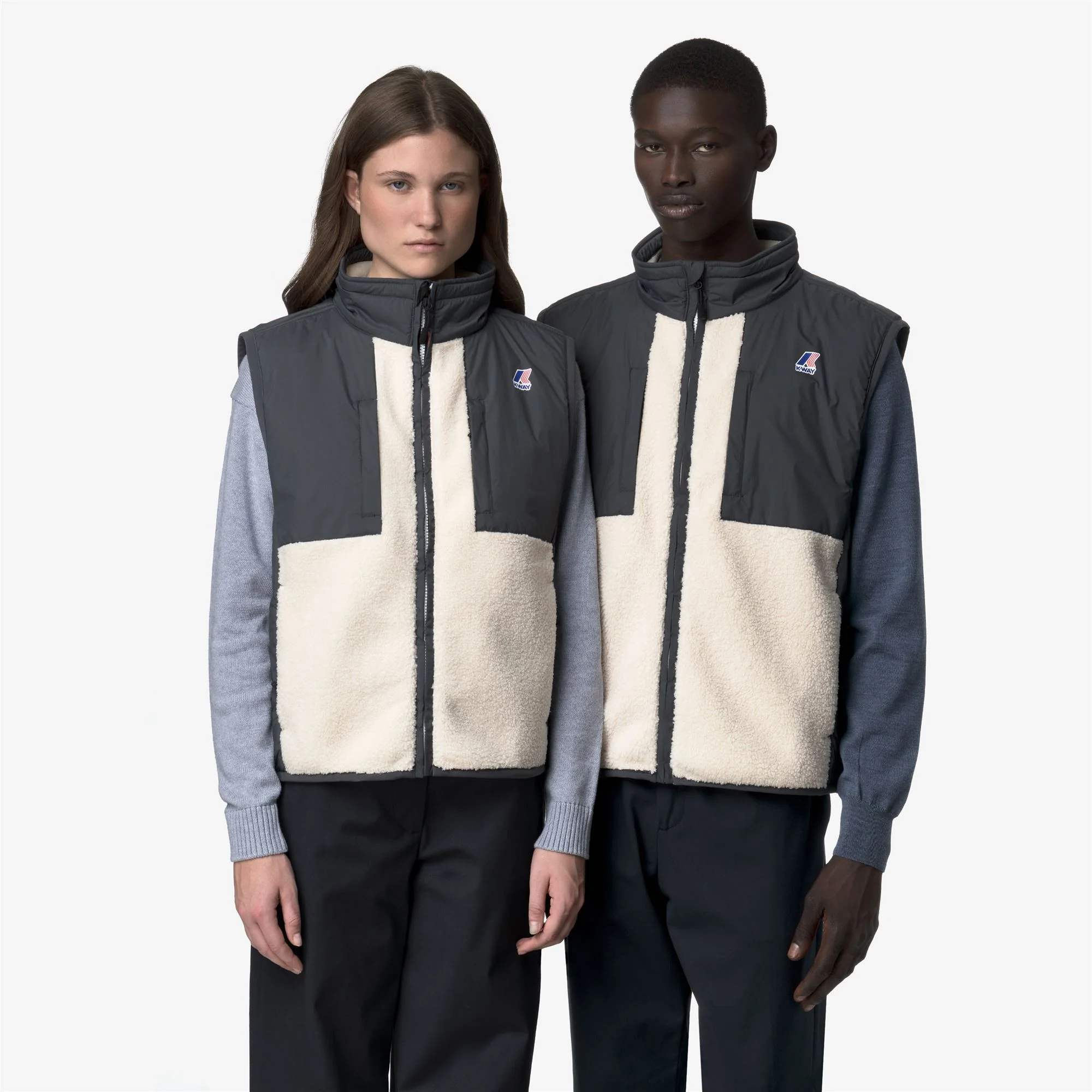 VITAL 4.0 ORSETTO - Fleece - Vest - Unisex - GREY SHADOW DK-ECRU - Image 2